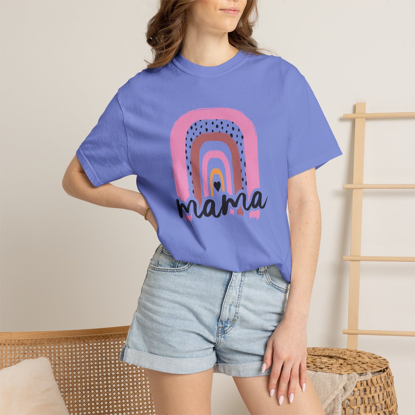 Mom T-shirt Mother's Day Mama Tee Unisex Comfort Colors Garment-Dyed Cotton h24