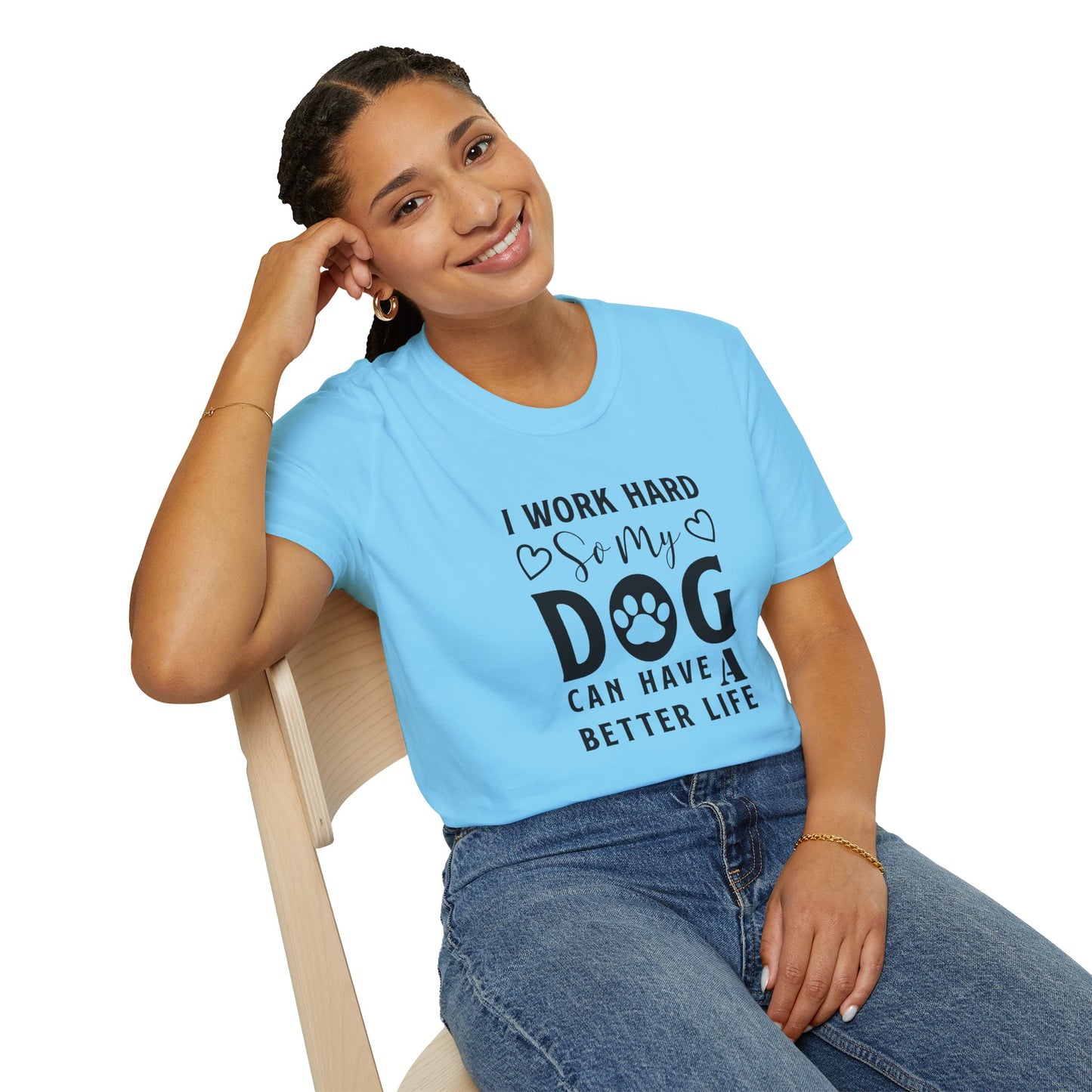 Dog Slogan T Shirts With Funny Words Unisex Tee Shirt Cute Quotes Gildan Softstyle 64000 Cotton