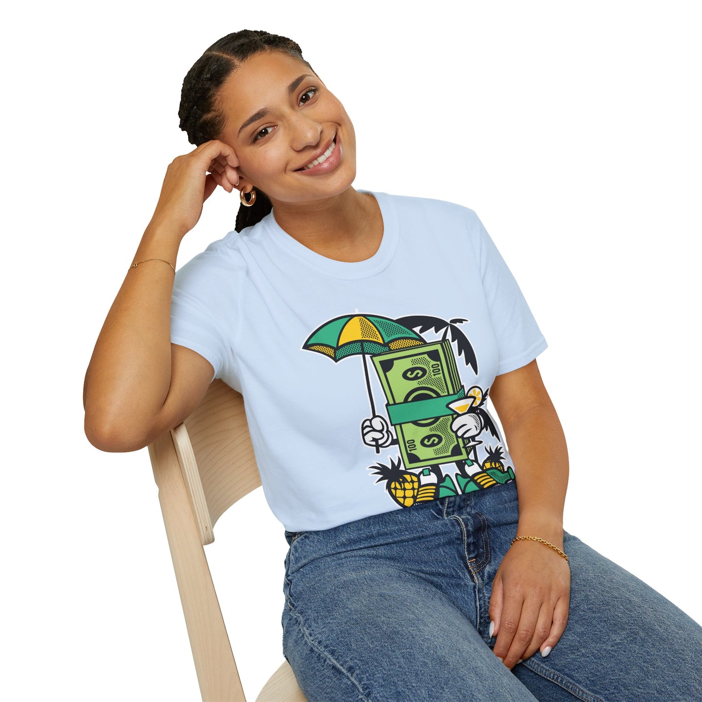 Cartoon T Shirt Animation T Shirt Funny Tee Unisex Softstyle Cotton Tee Art Design 64000