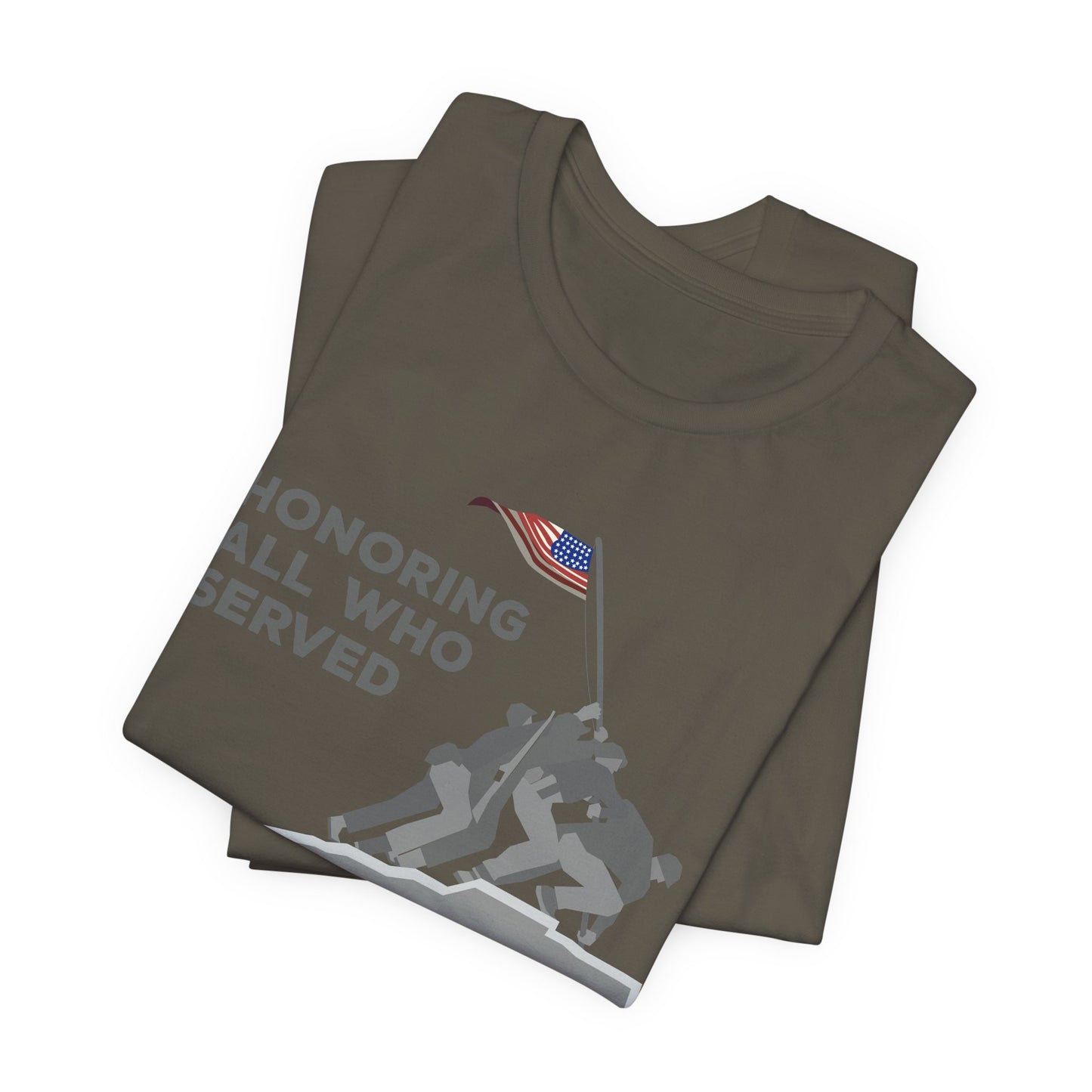 Iwo Jima Flag Raising honoring all who served T-Shirt Military Memorial Unisex Cotton Tee v52