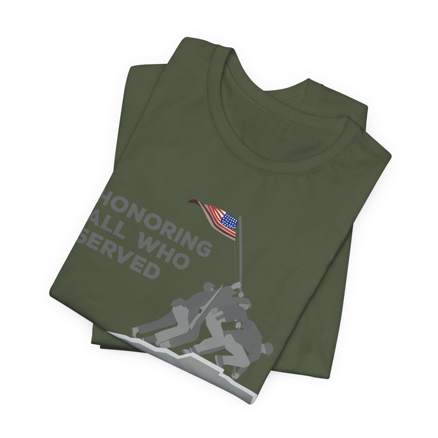 Iwo Jima Flag Raising honoring all who served T-Shirt Military Memorial Unisex Cotton Tee v52