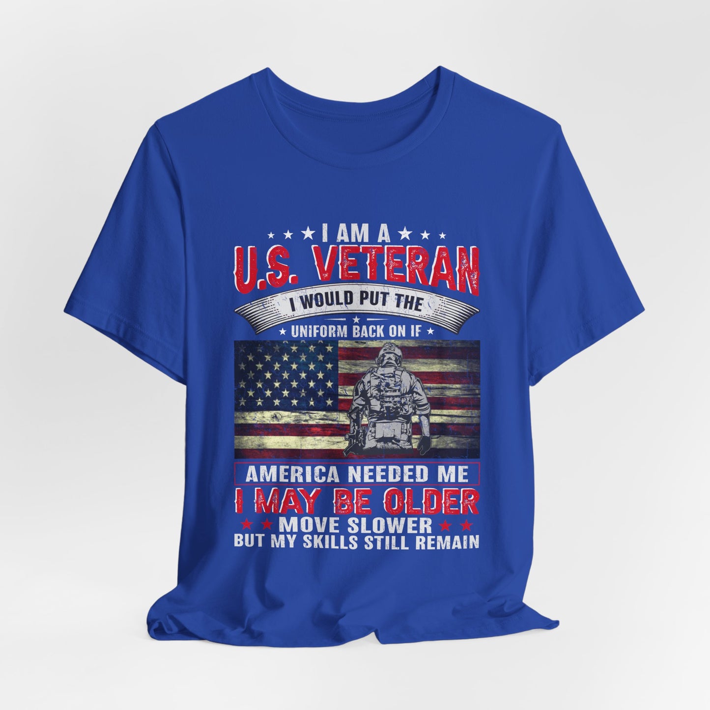 I Am A U.S. Veteran shirt American Flag Military Veteran Unisex Cotton Tee v25