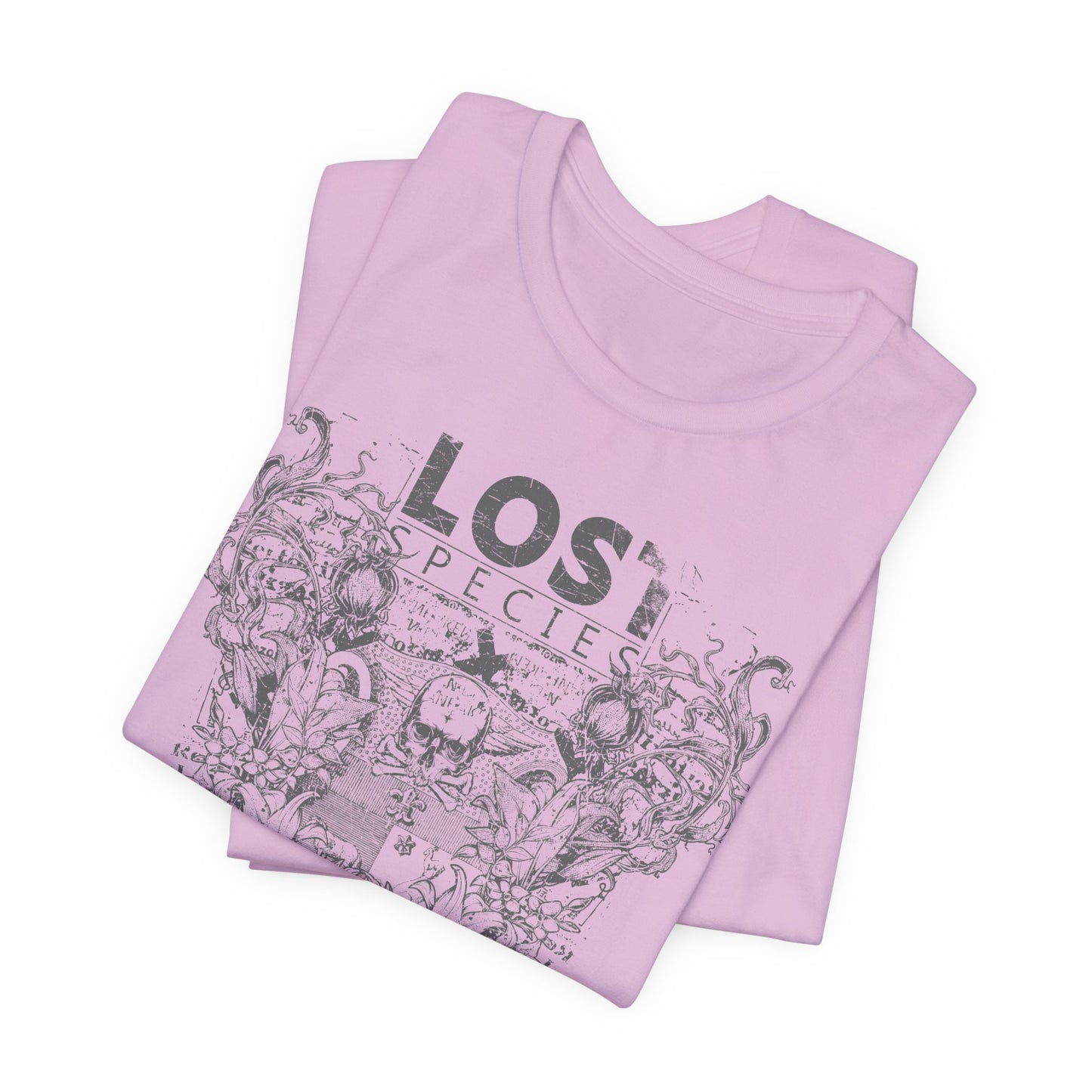 Lost Species Tee Floral Wildlife Illustration Rock Band T-Shirt A-7