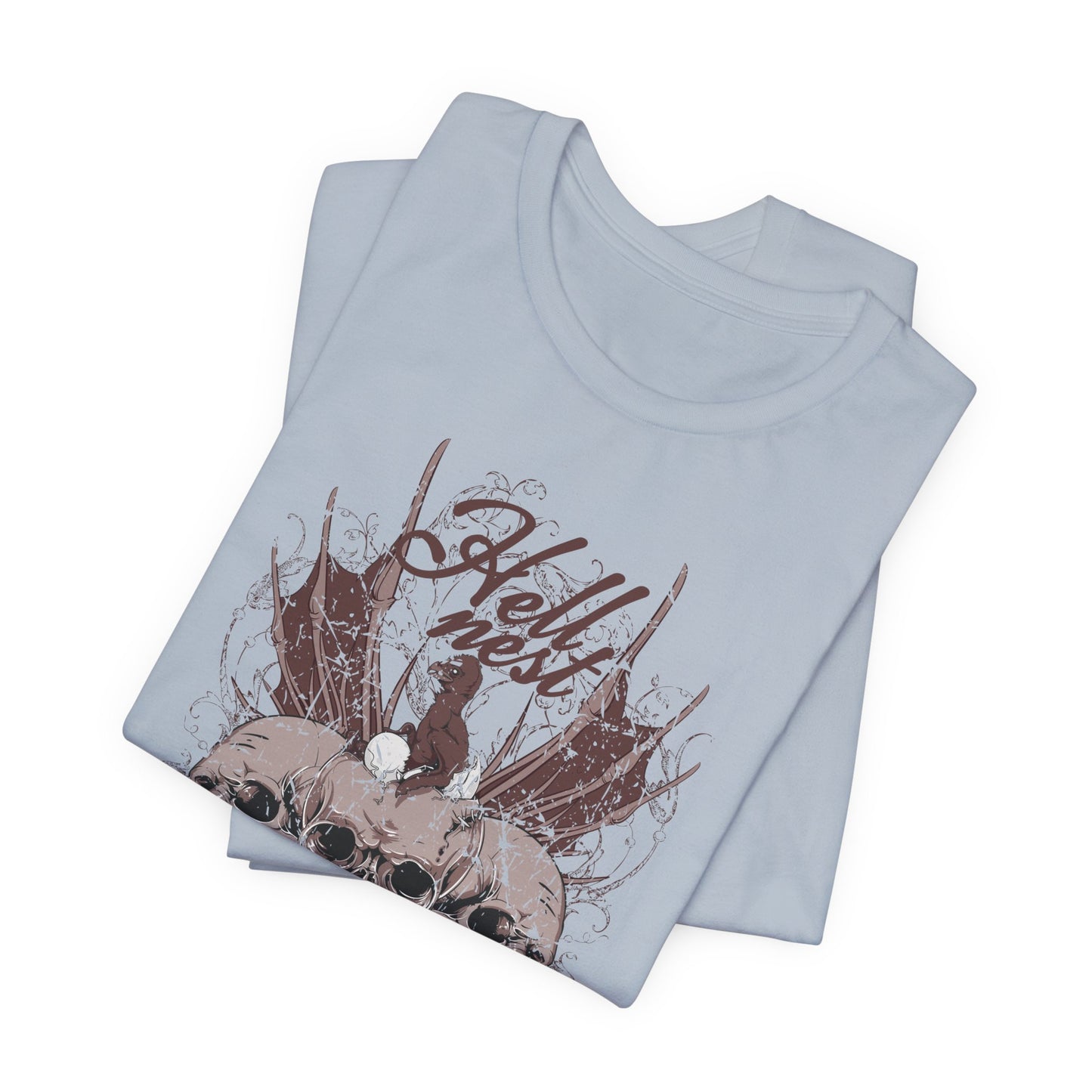 Skull Cluster graphic tee Gothic skulls grunge floral design