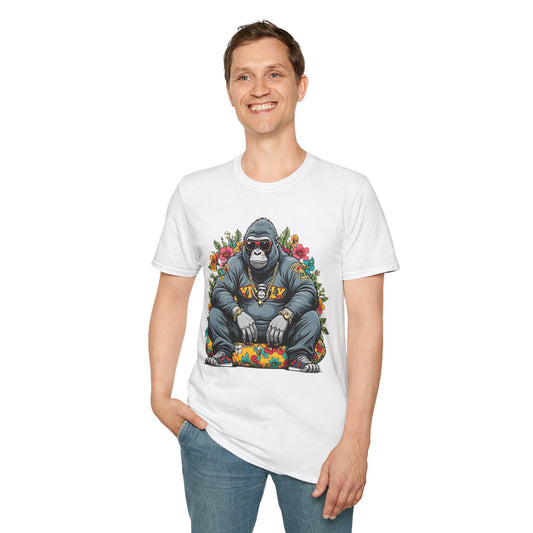 Animals Tees, Funny Animals Shirt, T Shirts with Funny Animals, T-Shirt with Gorilla, Monkey Tees
