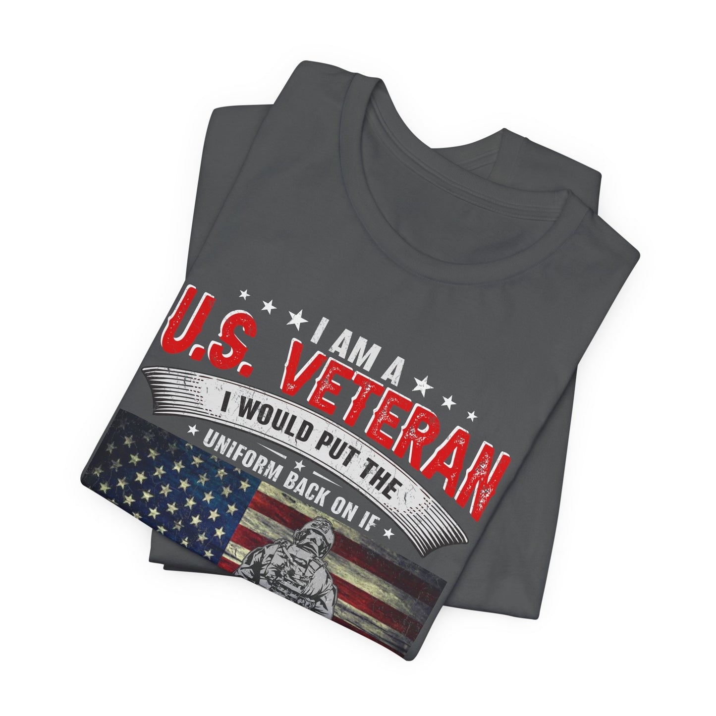 I Am A U.S. Veteran shirt American Flag Military Veteran Unisex Cotton Tee v25