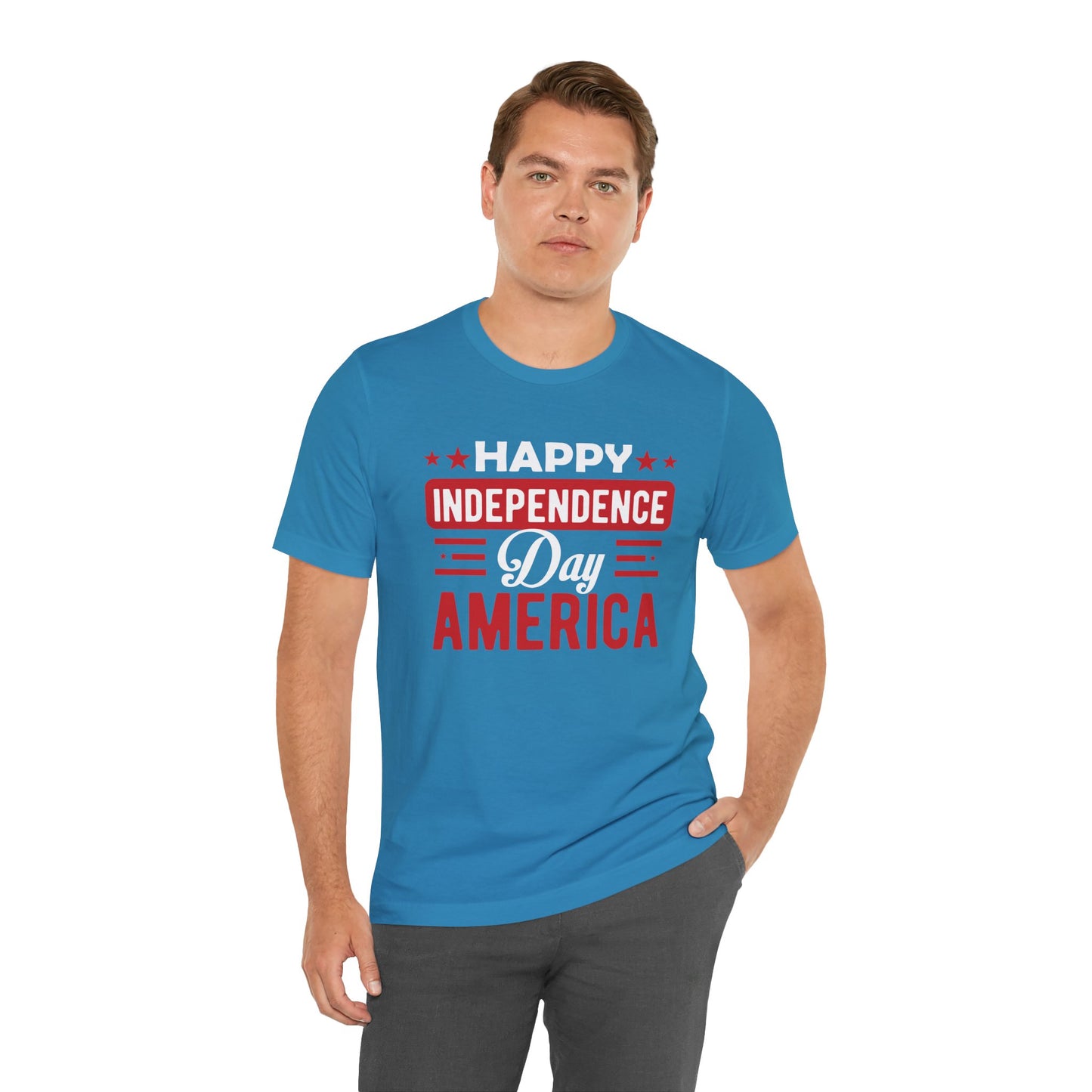 Happy Independence Day America Graphic Unisex Cotton T-Shirt 015