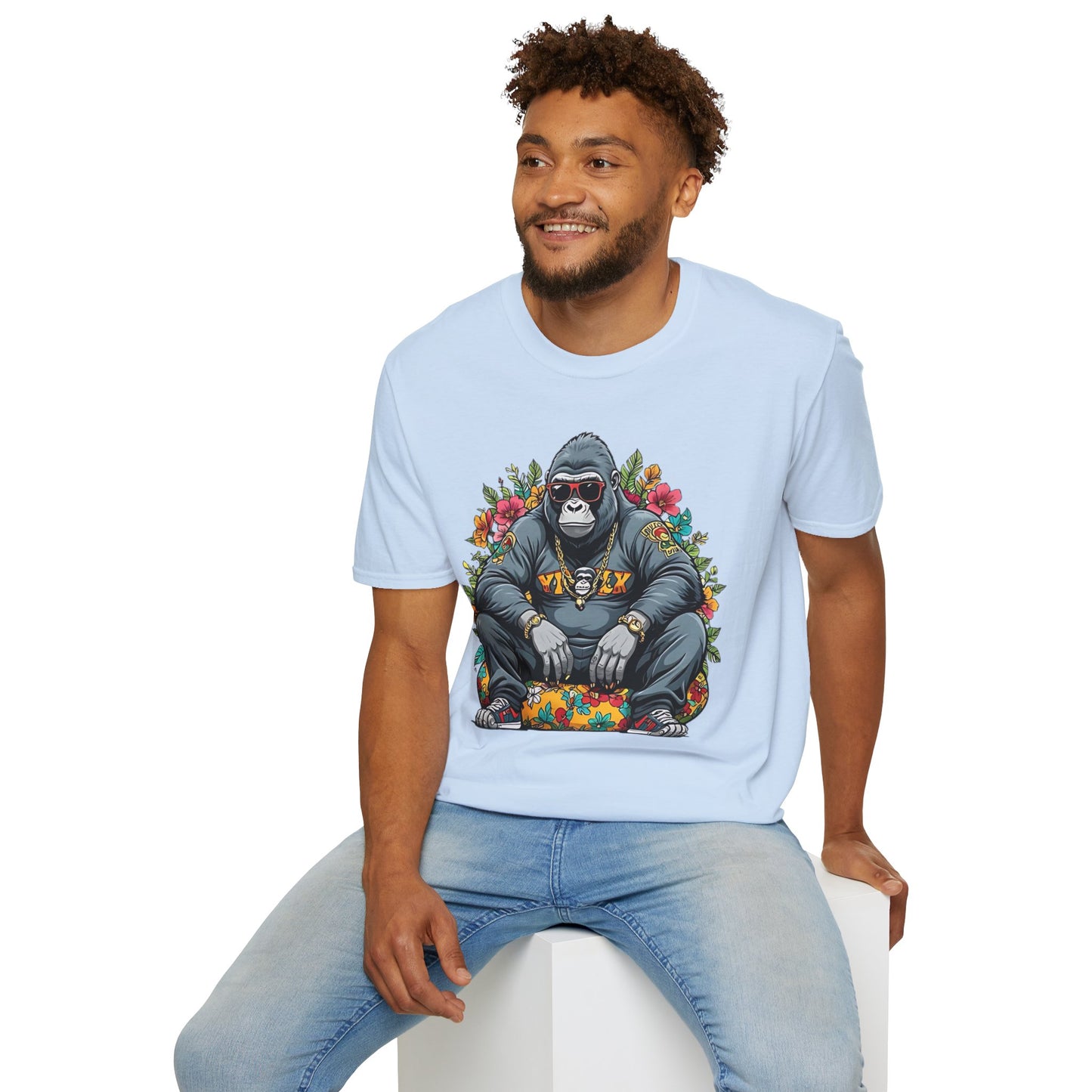 Animals Tees, Funny Animals Shirt, T Shirts with Funny Animals, T-Shirt with Gorilla, Monkey Tees