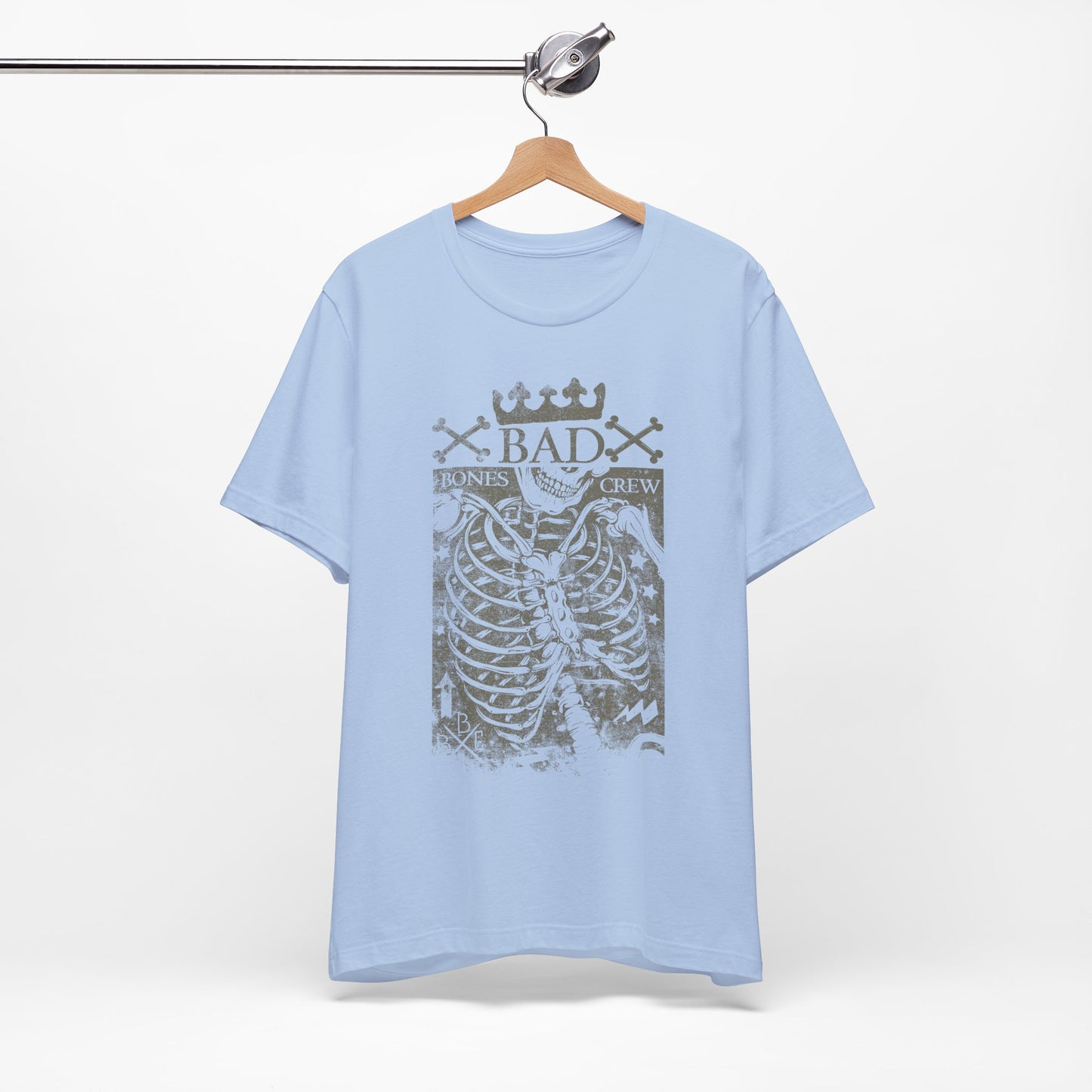 Skeleton Ribcage Tee Bones Crew Graphic Shirt A-10