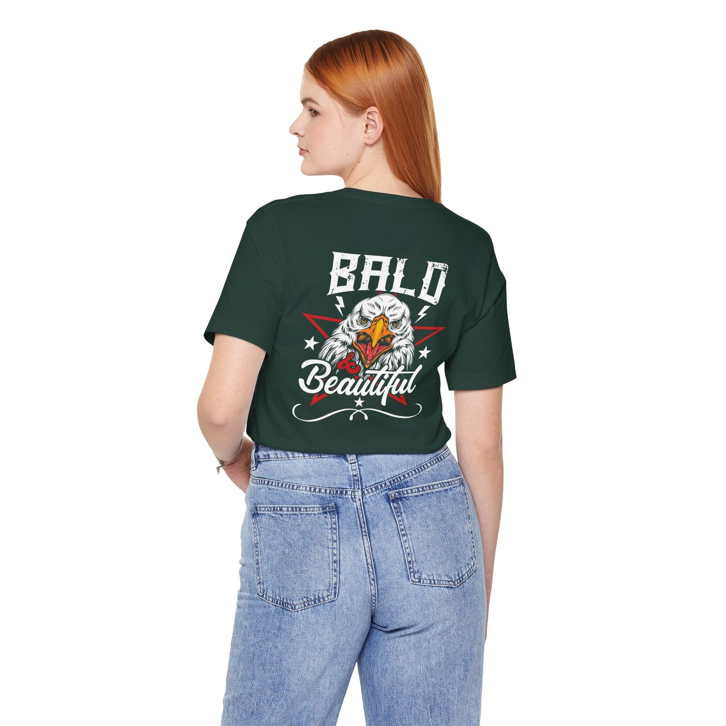 Bald Eagle Graphic Illustration Unisex Cotton Tee a3
