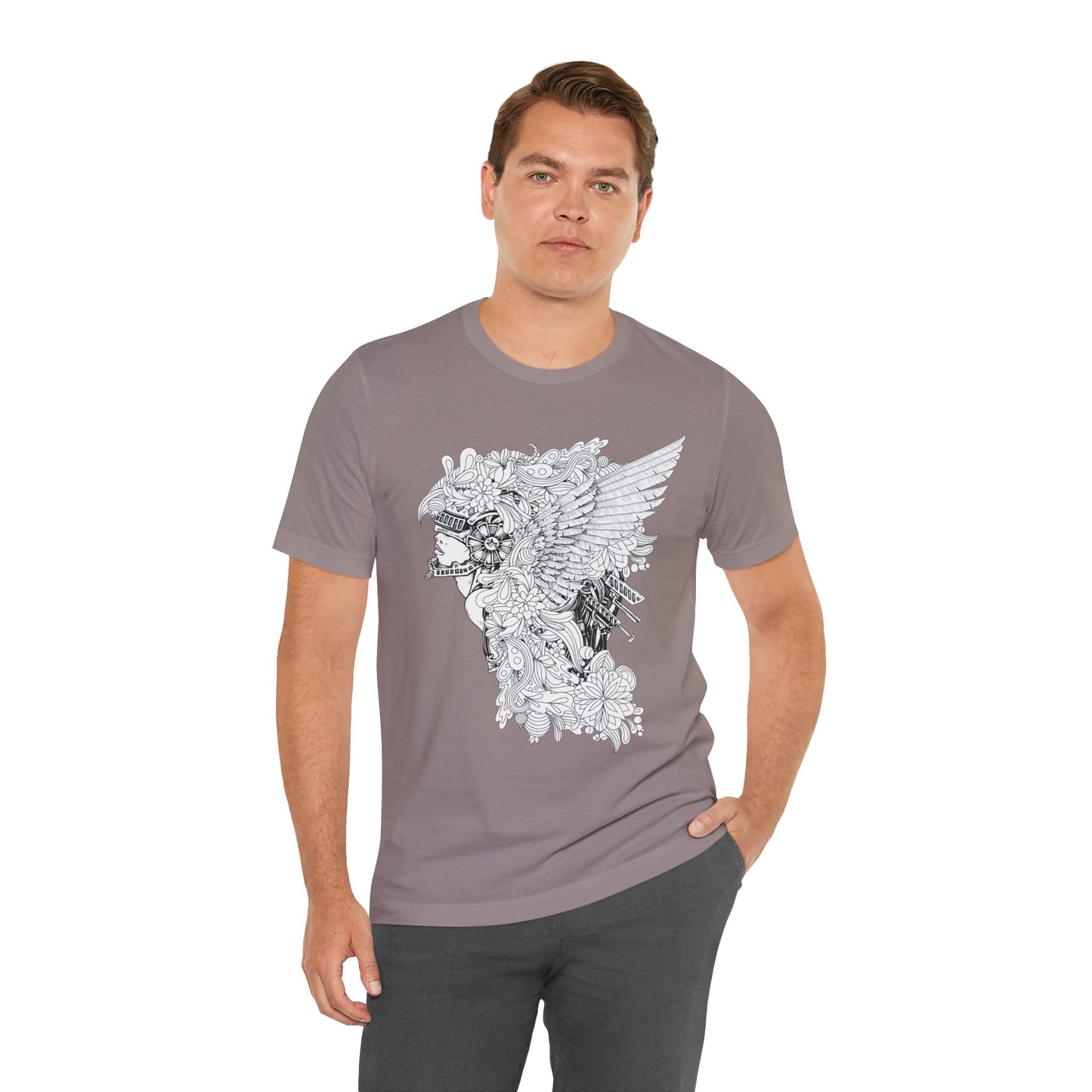 Eagle Illustration Graphic Unisex Cotton T-Shirt r26