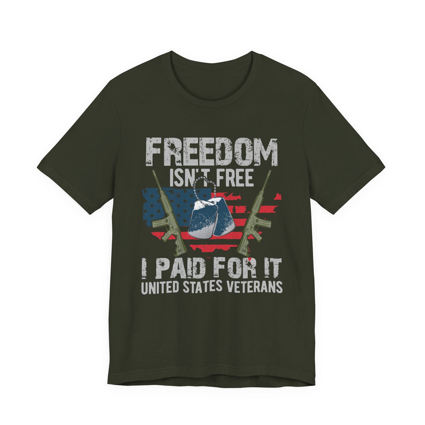 Army Veteran Patriotic Graphic Design Unisex Cotton T-Shirt v20