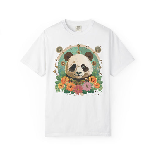 Panda Portrait Graphic T-Shirt Unisex Cotton Floral Animal Art Tee p3