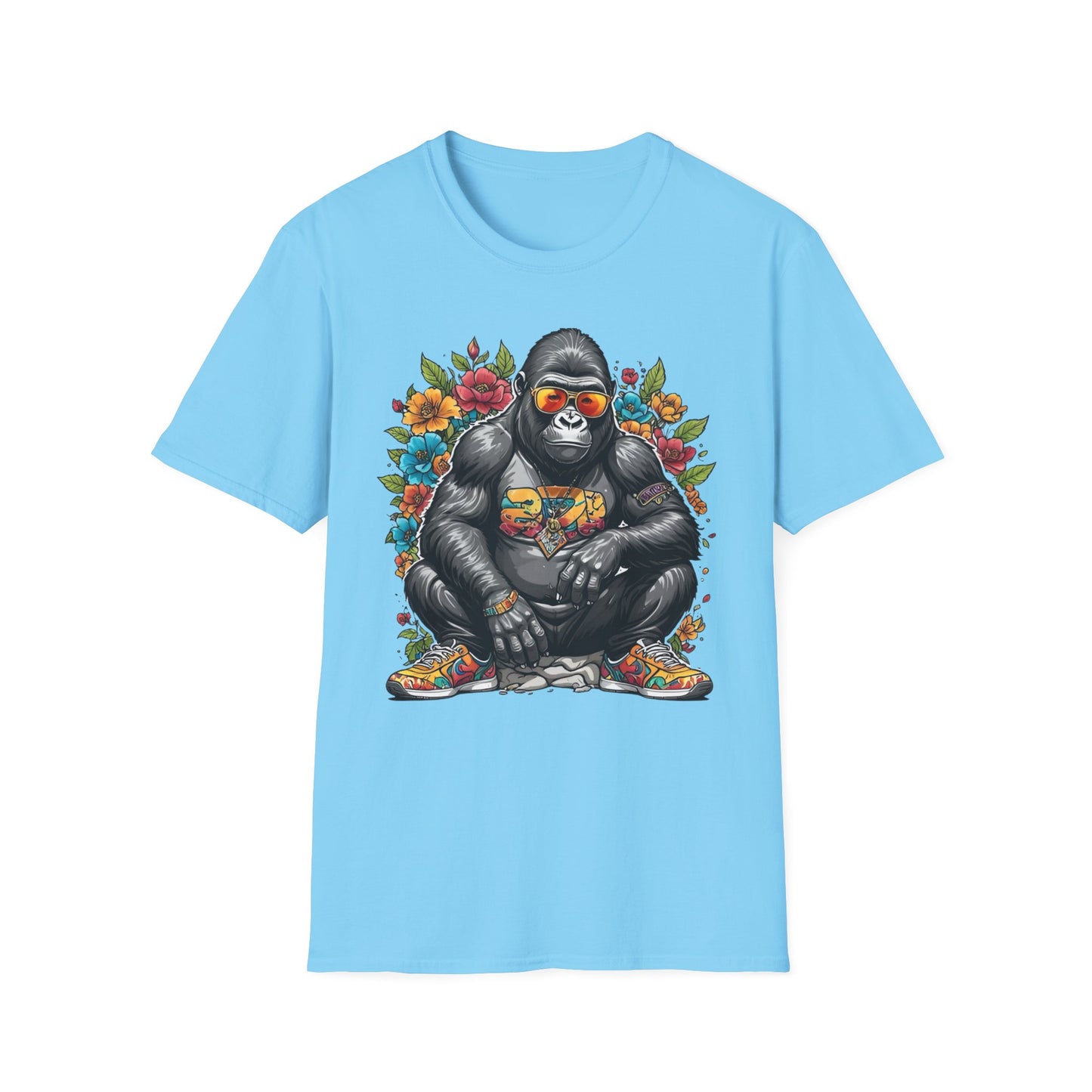 Animals Tees, Funny Animals Shirt, T Shirts with Funny Animals, T-Shirt with Gorilla, Monkey Tees