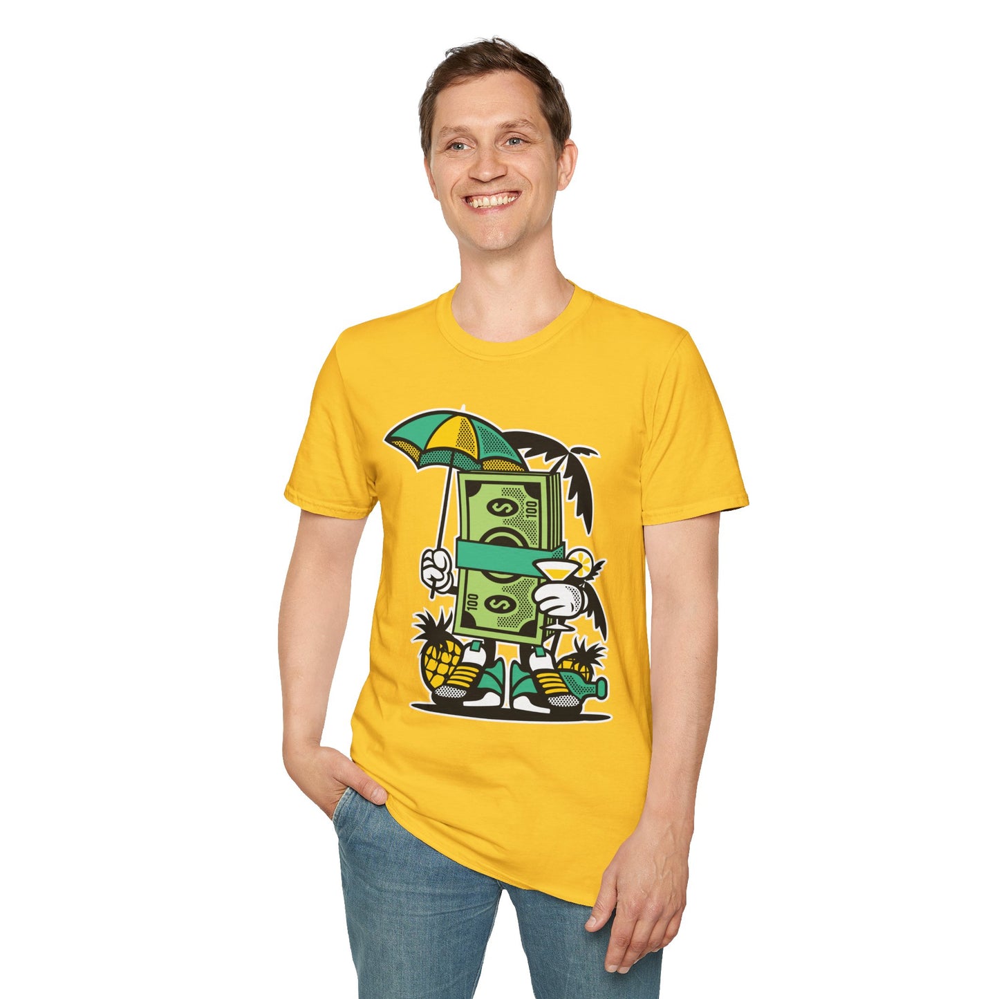 Cartoon T Shirt Animation T Shirt Funny Tee Unisex Softstyle Cotton Tee Art Design 64000