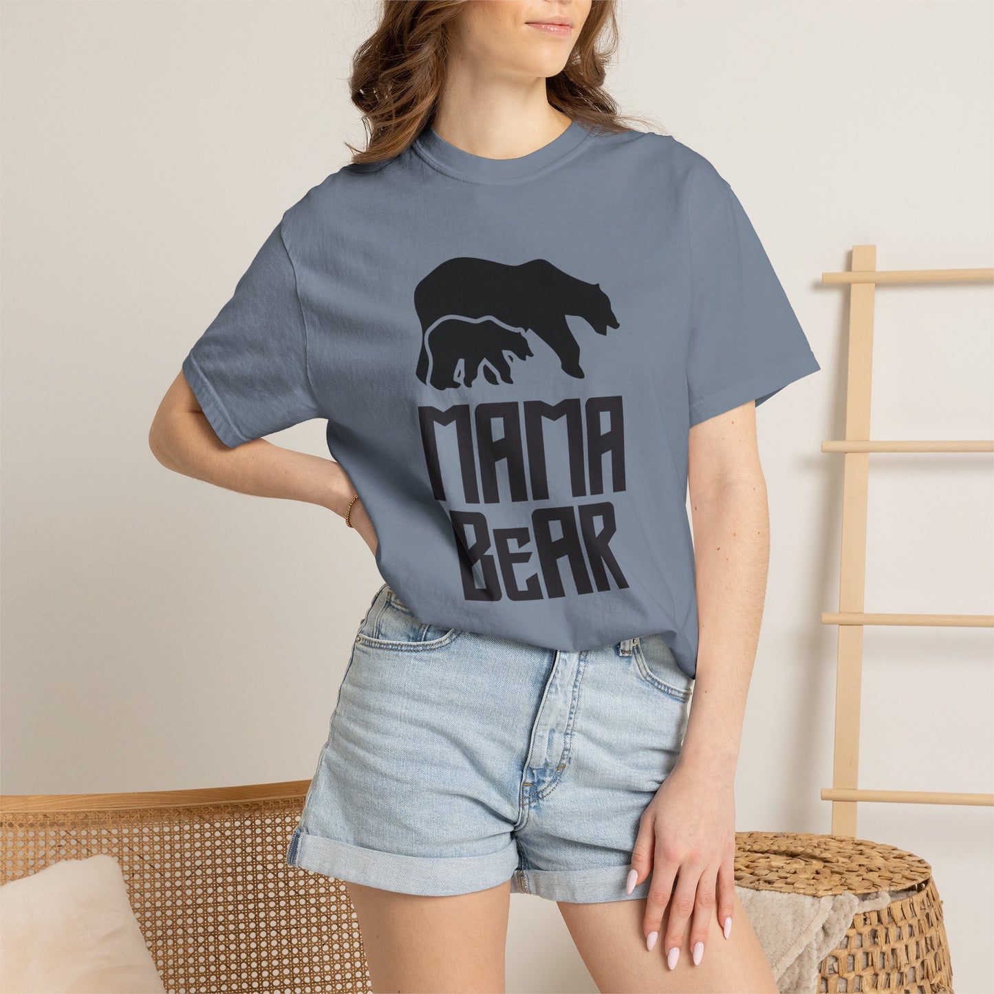 Mama Bear Mom T-shirt Mother's Day Mama Tee Unisex Comfort Colors Garment-Dyed Cotton h12