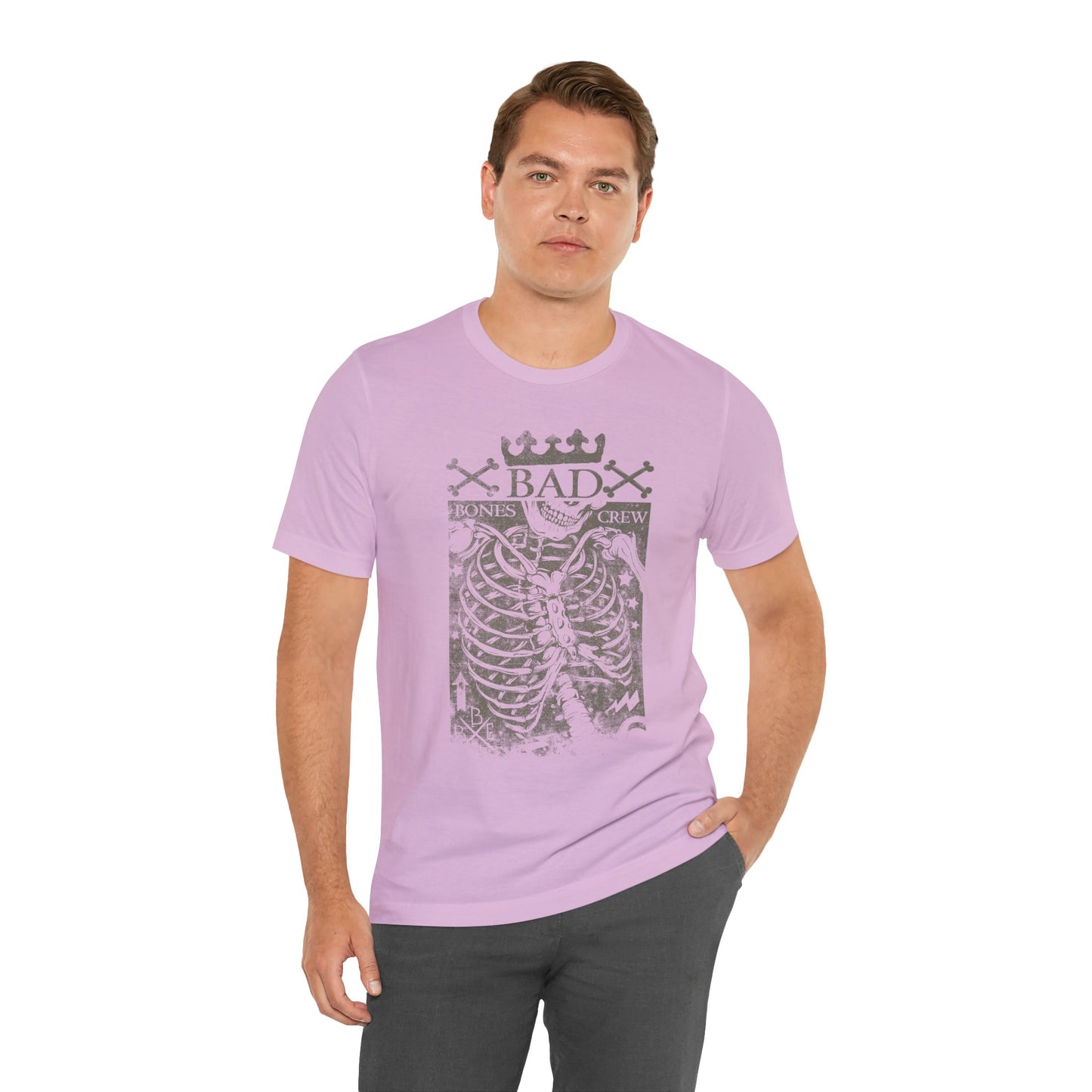 Skeleton Ribcage Tee Bones Crew Graphic Shirt A-10