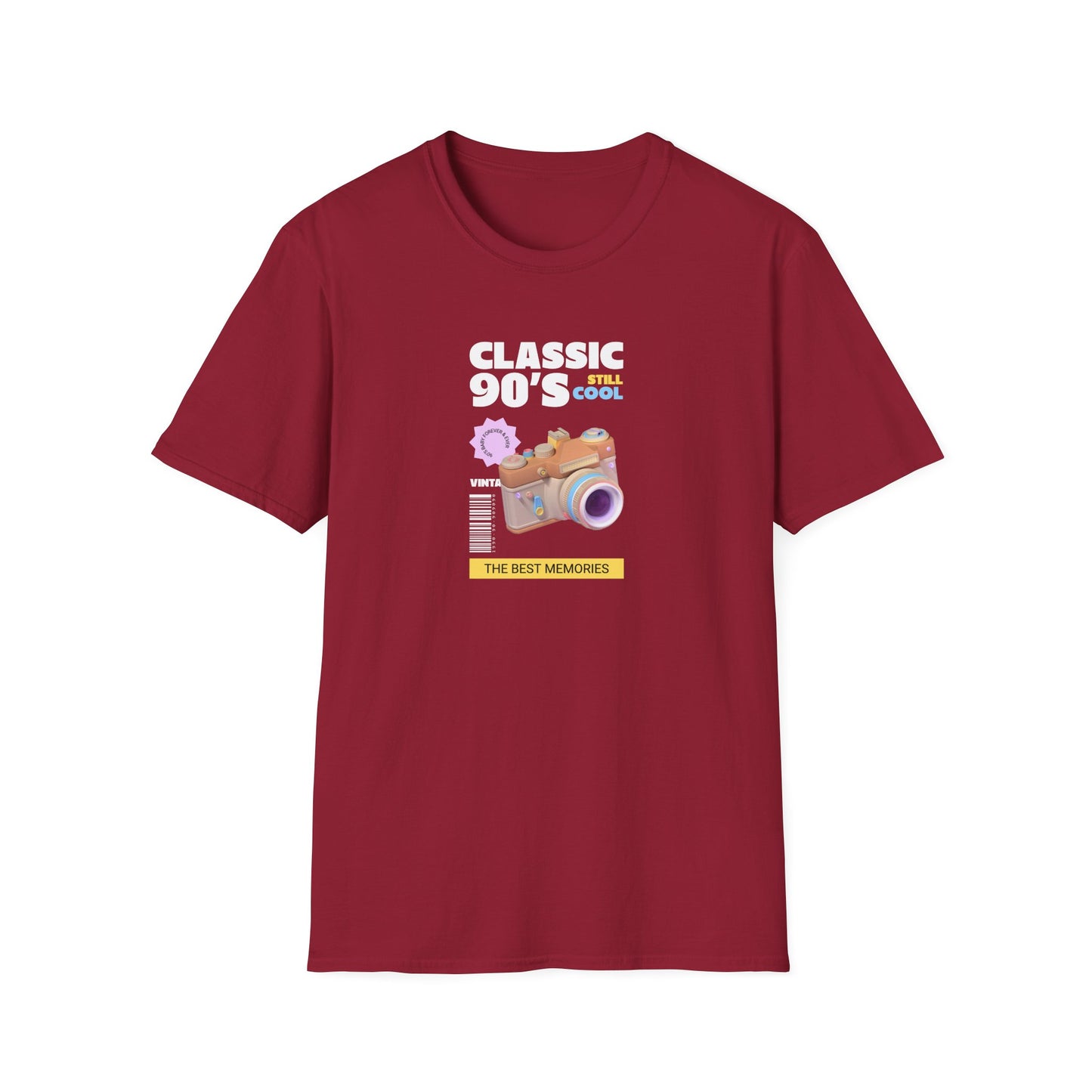 90s Camera T-Shirt Classic 90s Cool Unisex Cotton Retro Photography Tee