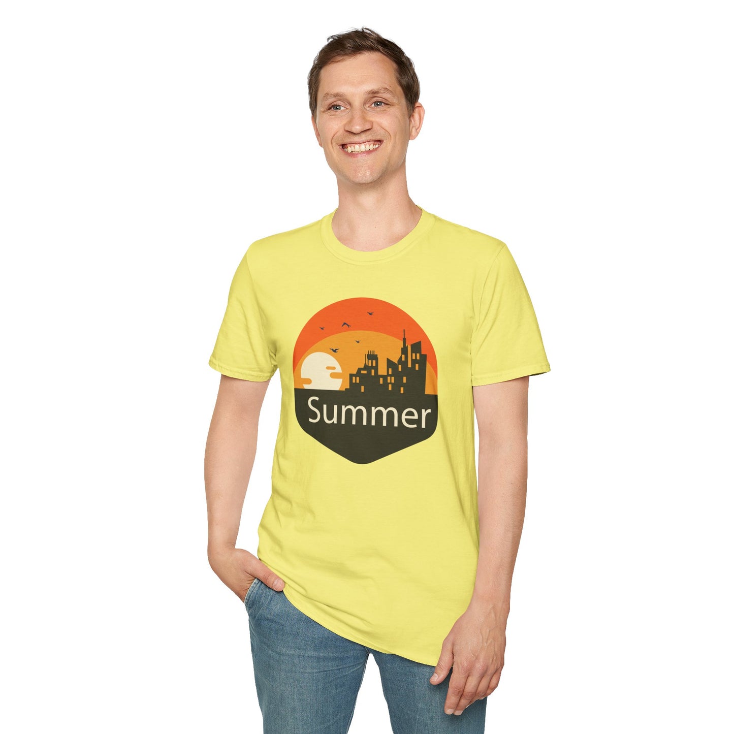 Summer T-Shirt, Summer Design Shirts, Art Tee Shirt with Summer Design - 6