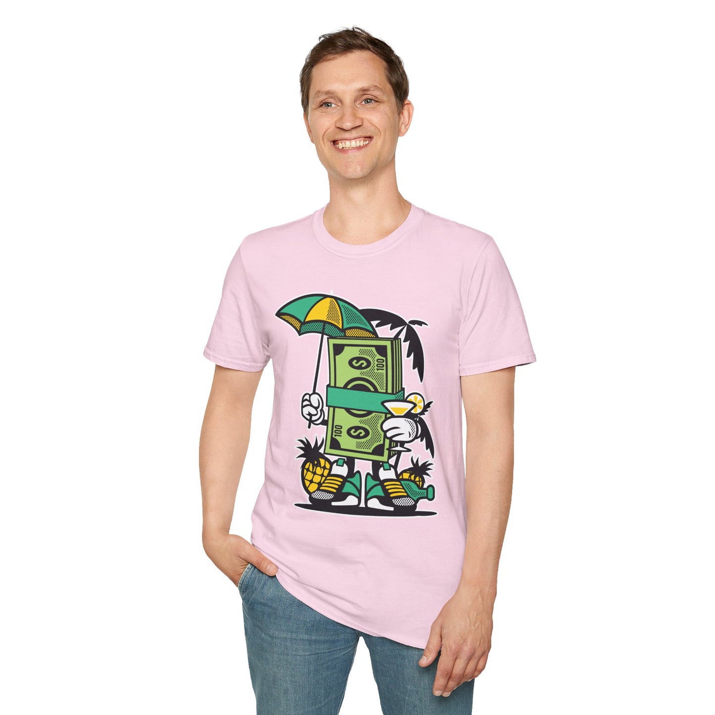 Cartoon T Shirt Animation T Shirt Funny Tee Unisex Softstyle Cotton Tee Art Design 64000