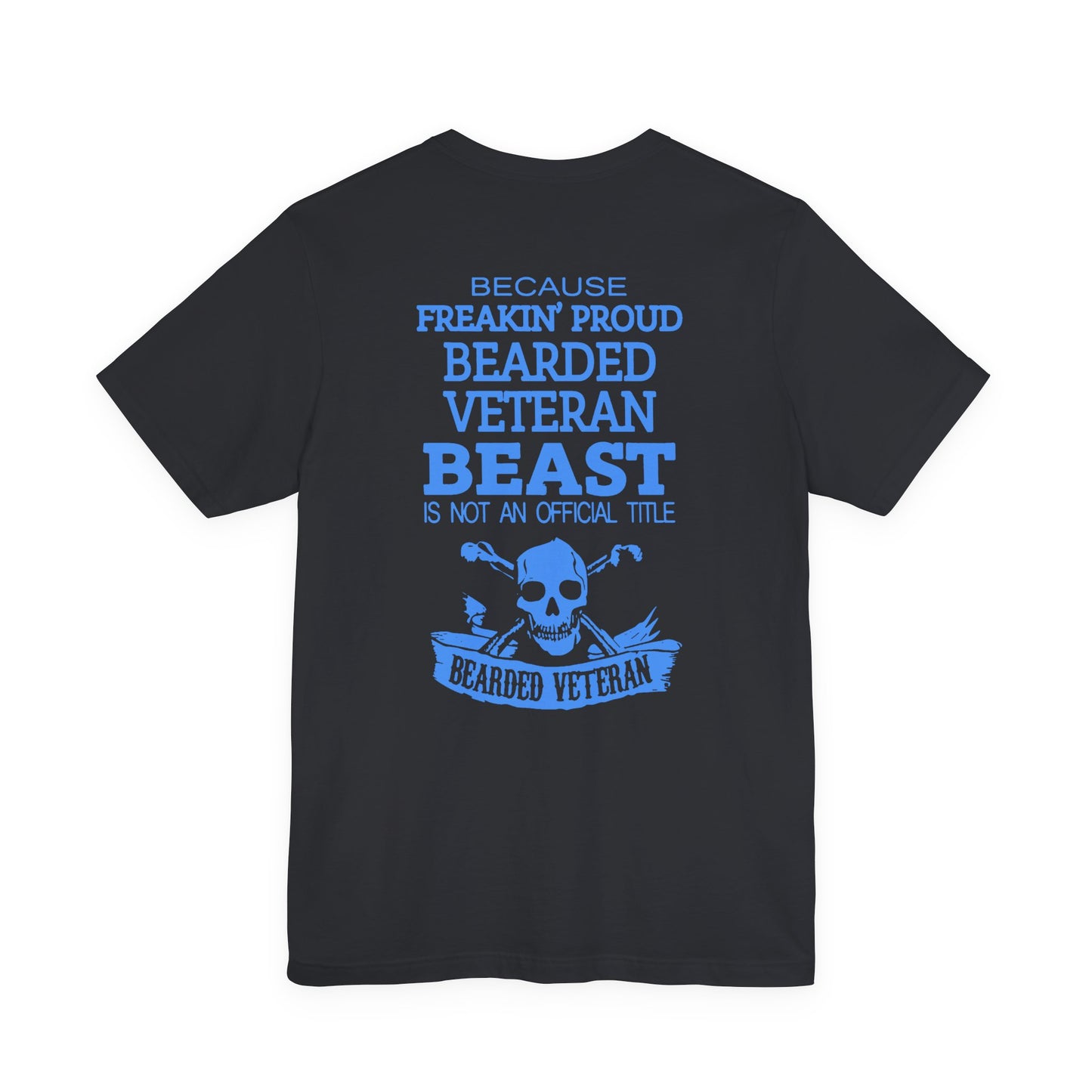 Bearded Veteran Beast T-Shirt Military Skull Beard Graphic Unisex Cotton Tee v46