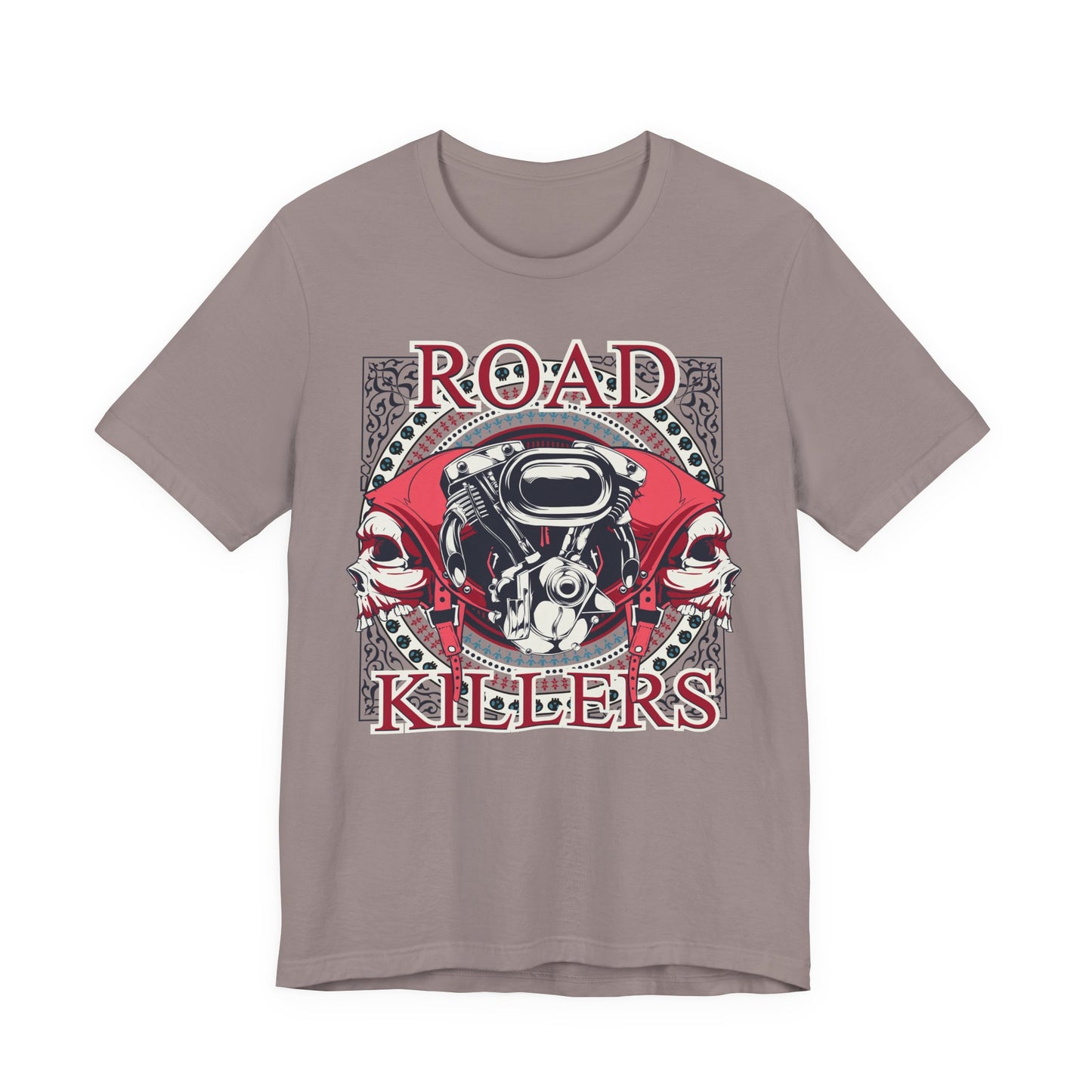 Dark Road Motorcycle Helmet Skull Tee Biker graphic t-shirt G-1