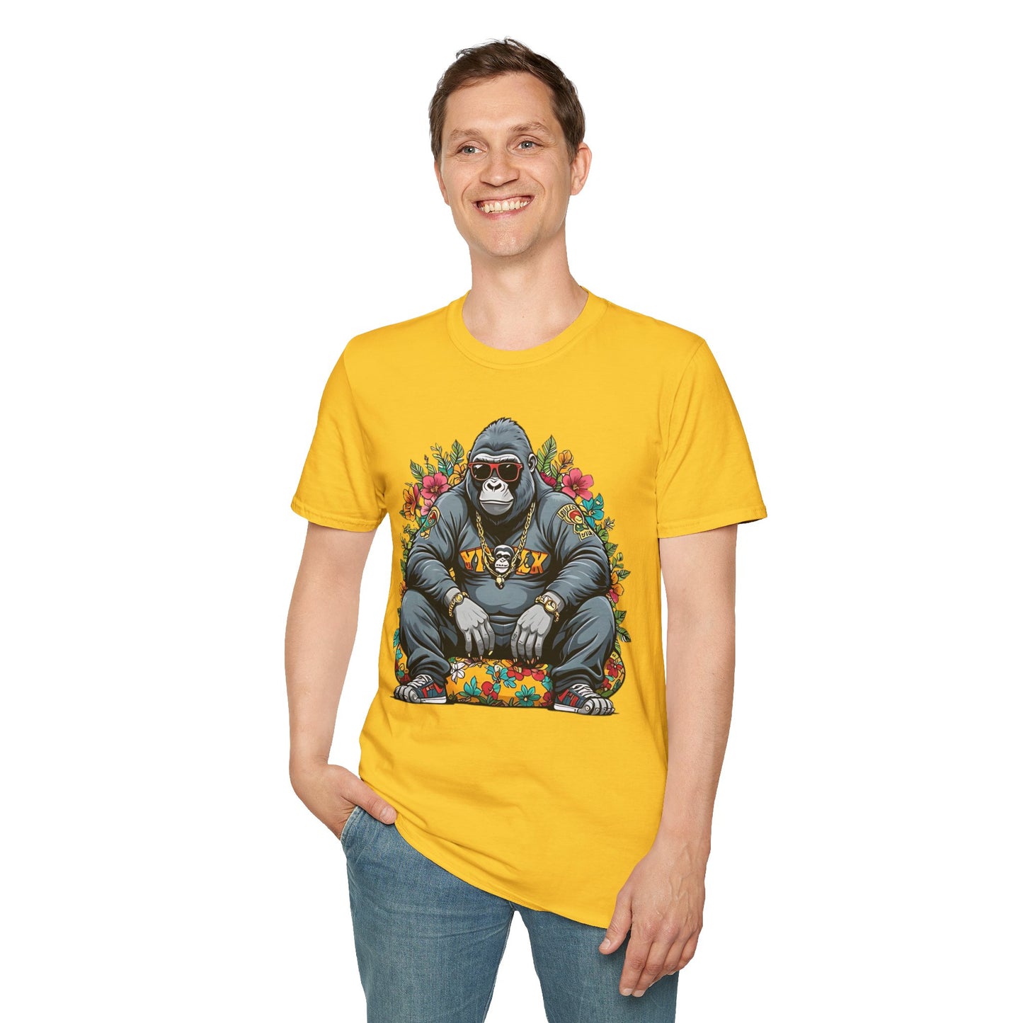 Animals Tees, Funny Animals Shirt, T Shirts with Funny Animals, T-Shirt with Gorilla, Monkey Tees