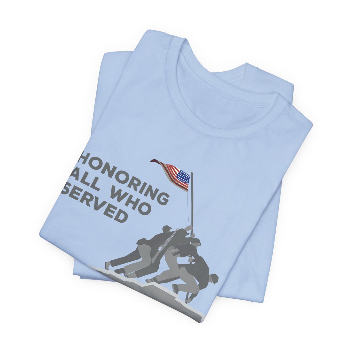 Iwo Jima Flag Raising honoring all who served T-Shirt Military Memorial Unisex Cotton Tee v52