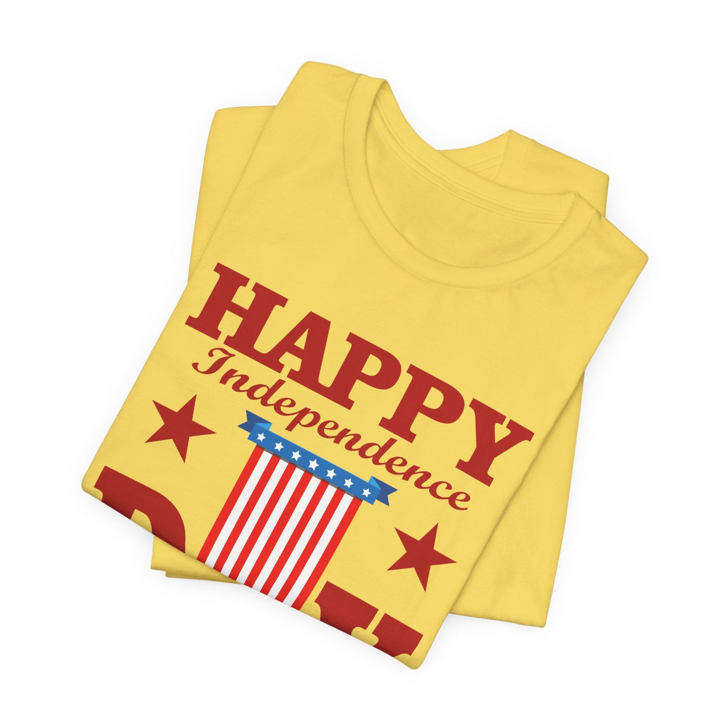Happy Independence Day Graphic Unisex Cotton T-Shirt 018