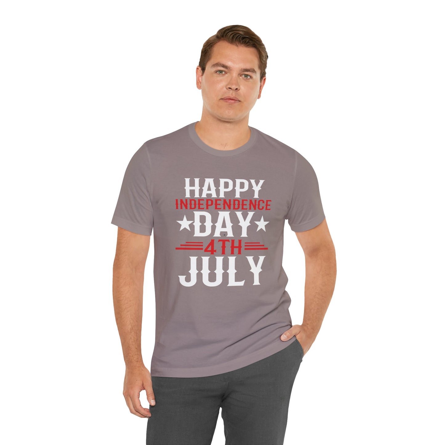 Happy Independence Day Graphic Unisex Cotton T-Shirt 016