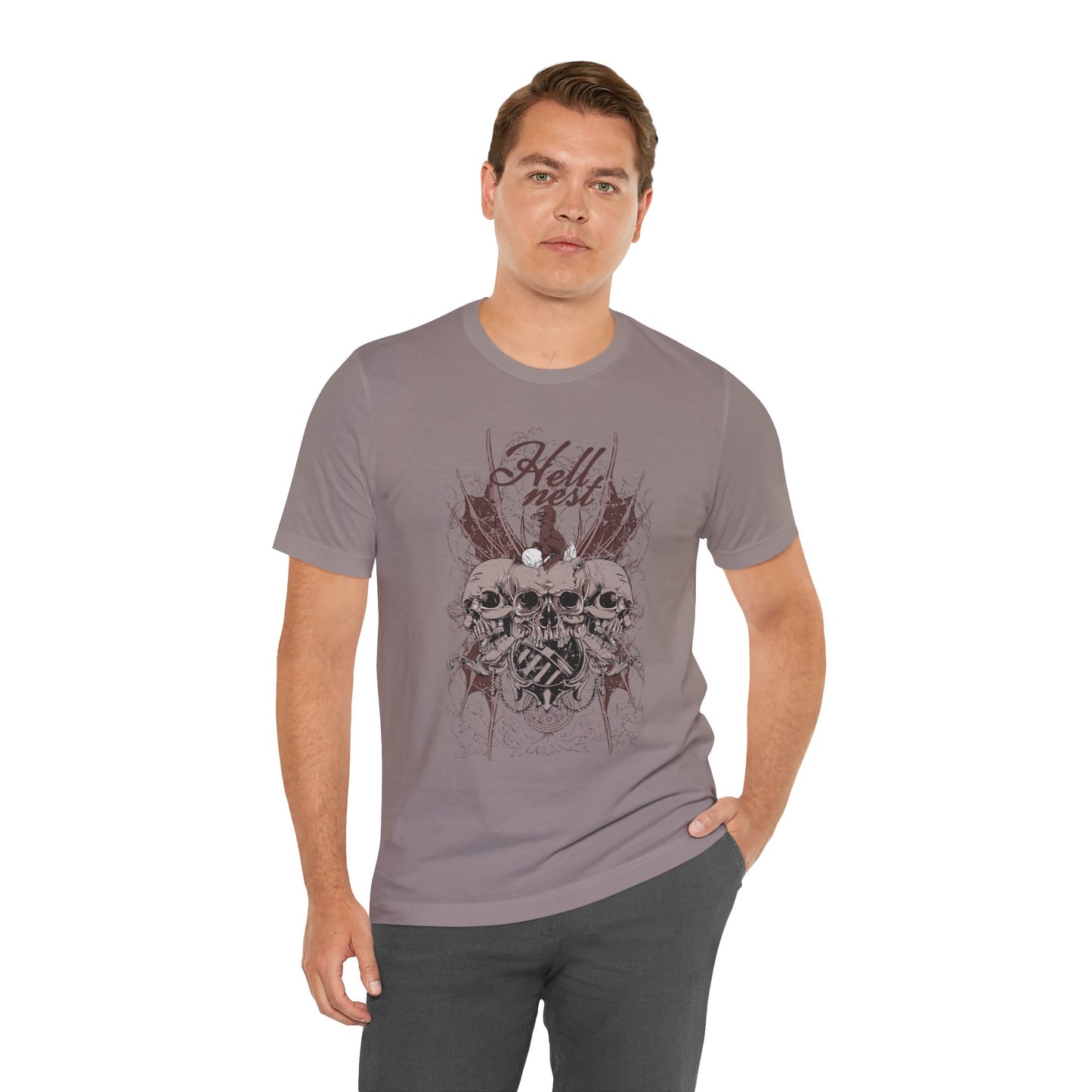Skull Cluster graphic tee Gothic skulls grunge floral design