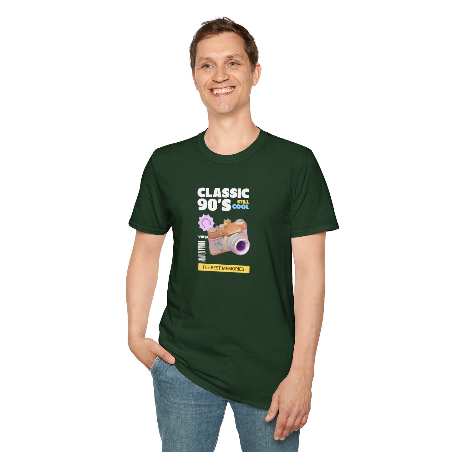 90s Camera T-Shirt Classic 90s Cool Unisex Cotton Retro Photography Tee