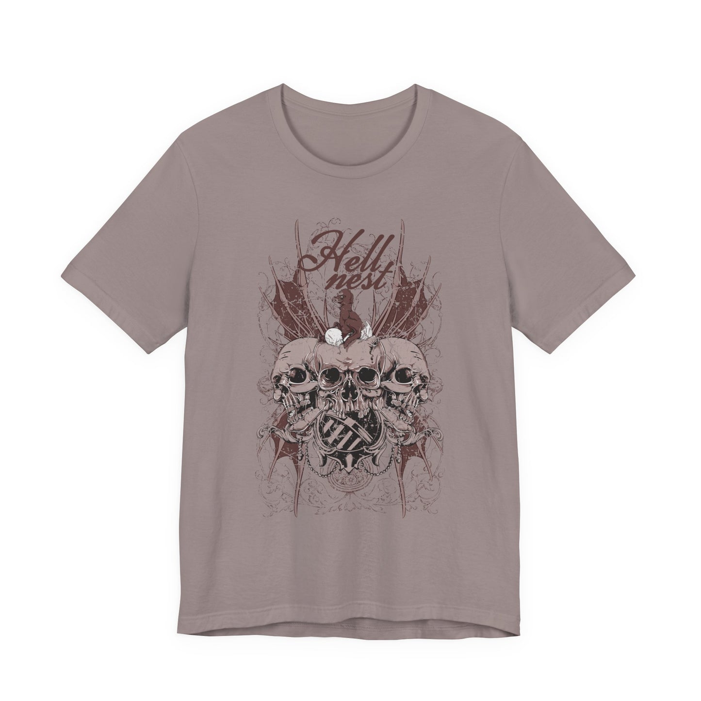 Skull Cluster graphic tee Gothic skulls grunge floral design