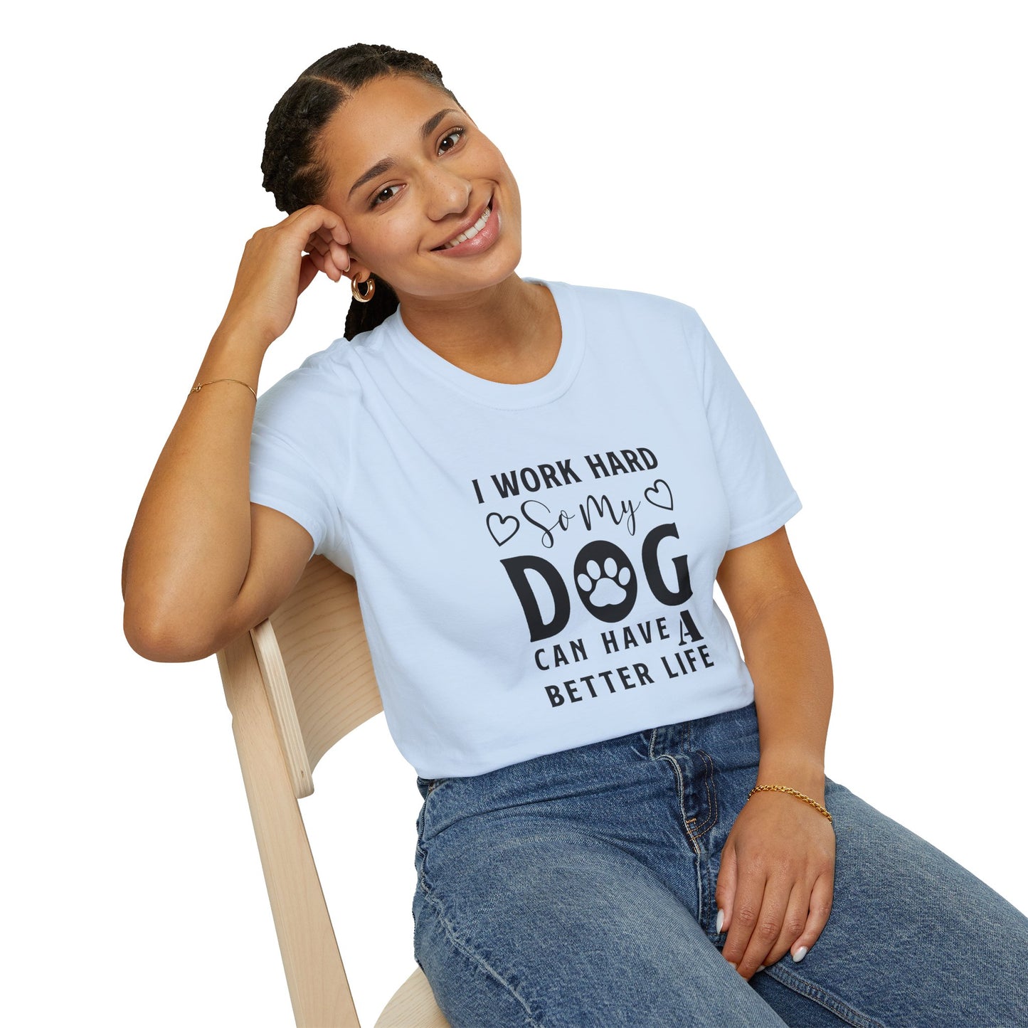 Dog Slogan T Shirts With Funny Words Unisex Tee Shirt Cute Quotes Gildan Softstyle 64000 Cotton