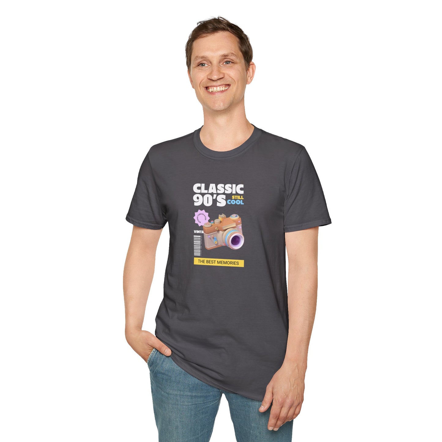 90s Camera T-Shirt Classic 90s Cool Unisex Cotton Retro Photography Tee