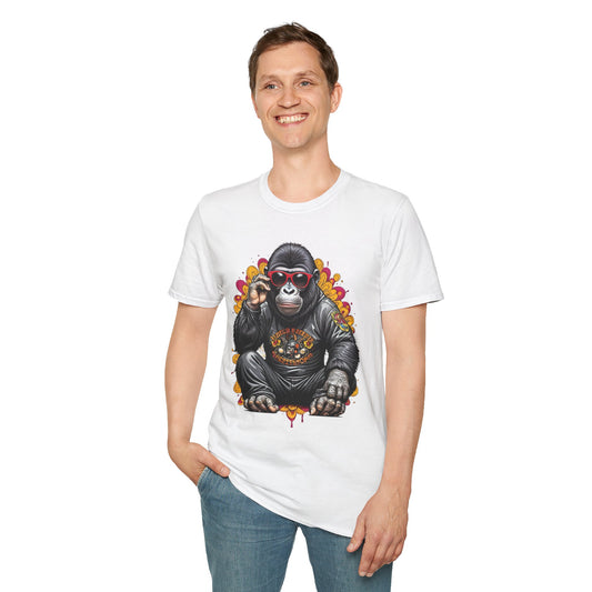 Animals Tees, Funny Animals Shirt, T Shirts with Funny Animals, T-Shirt with Gorilla, Monkey Tees