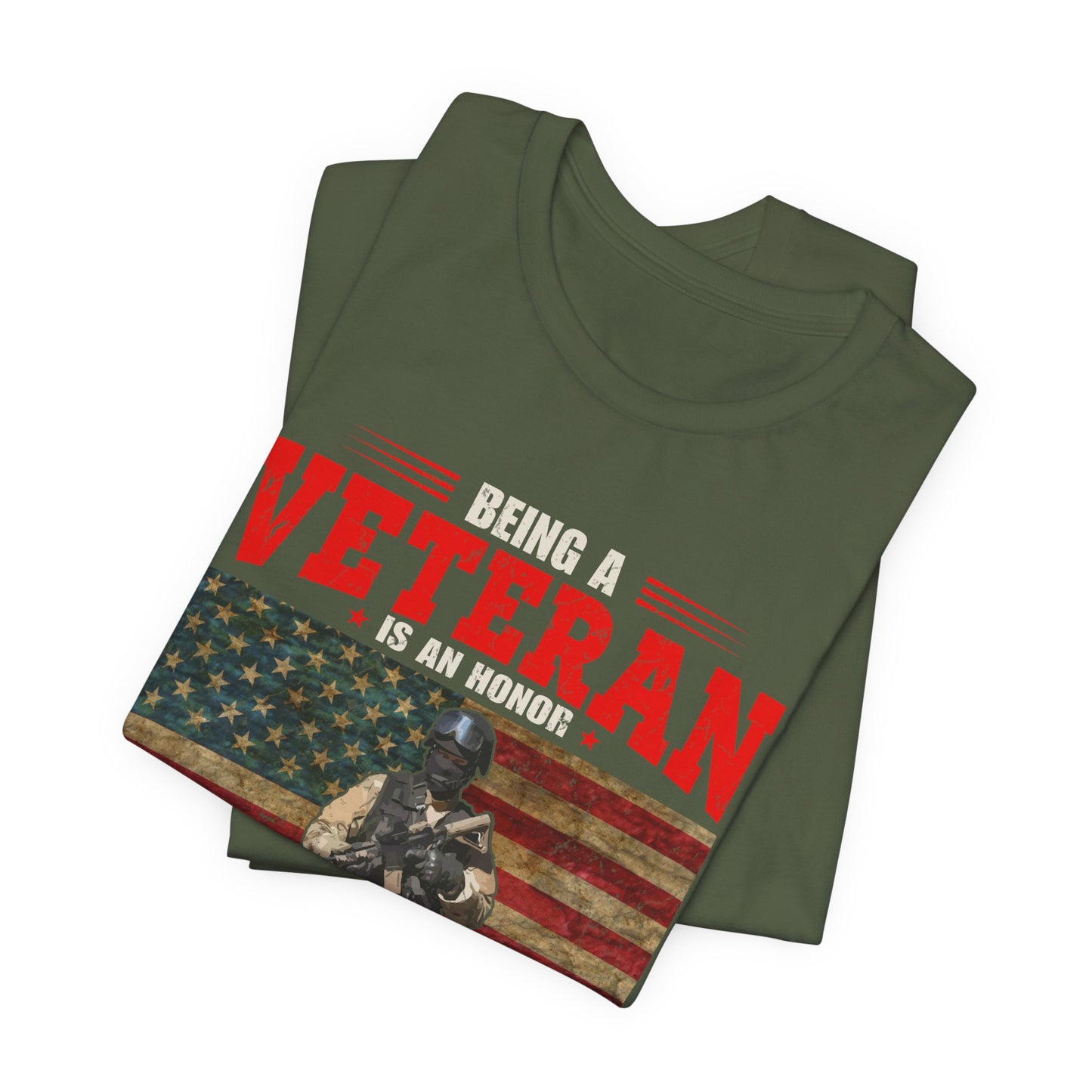 Veteran Grandpa T-Shirt American Flag Soldier Grandpa Unisex Cotton Tee v34