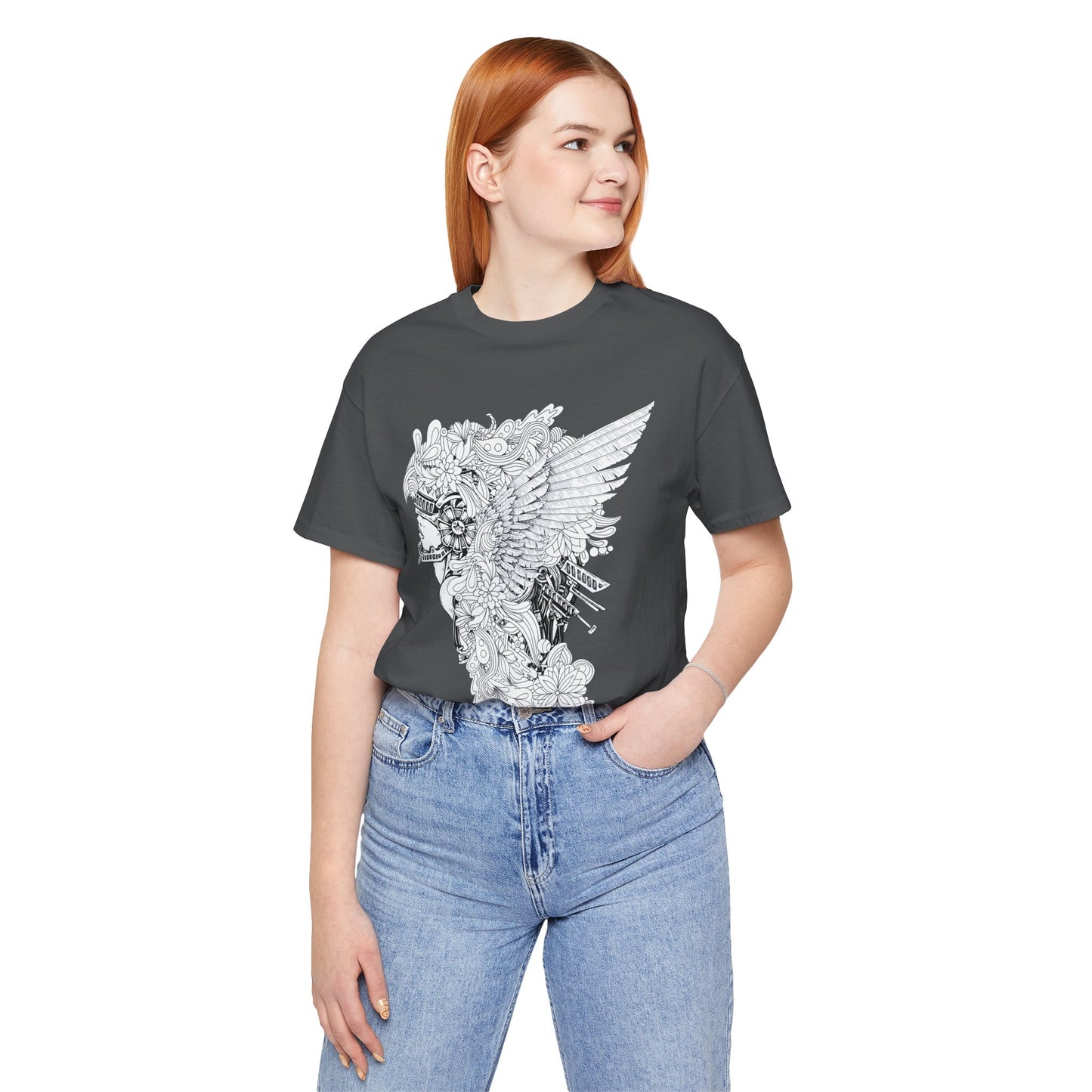 Eagle Illustration Graphic Unisex Cotton T-Shirt r26