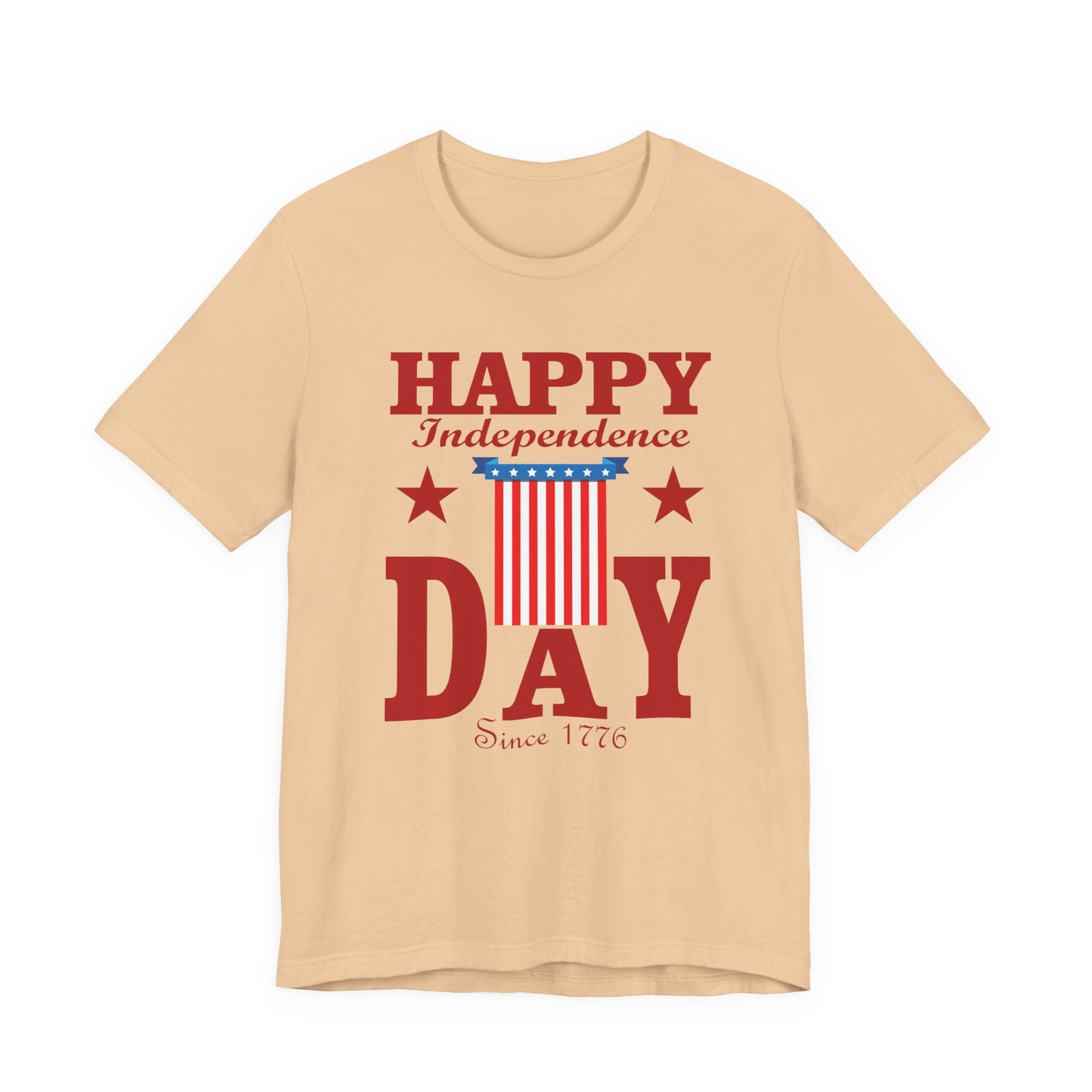 Happy Independence Day Graphic Unisex Cotton T-Shirt 018