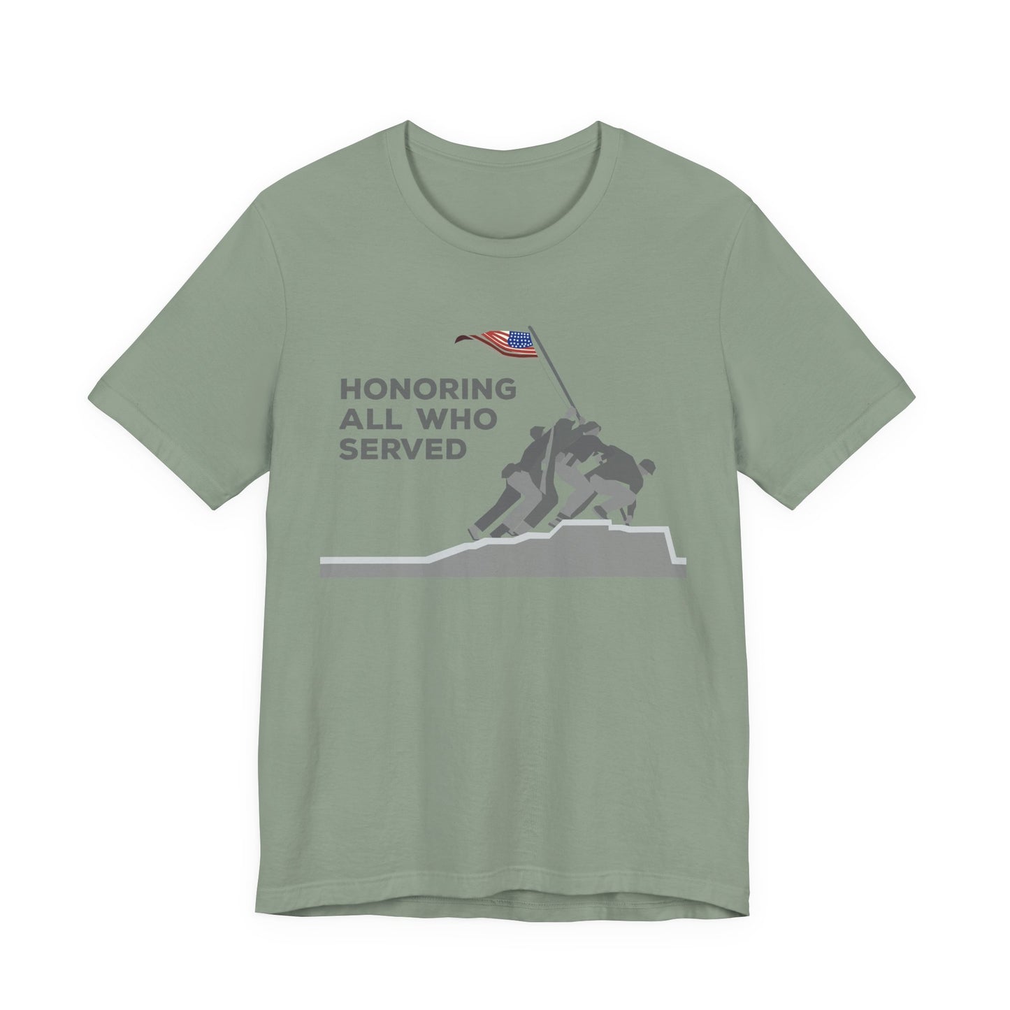 Iwo Jima Flag Raising honoring all who served T-Shirt Military Memorial Unisex Cotton Tee v52