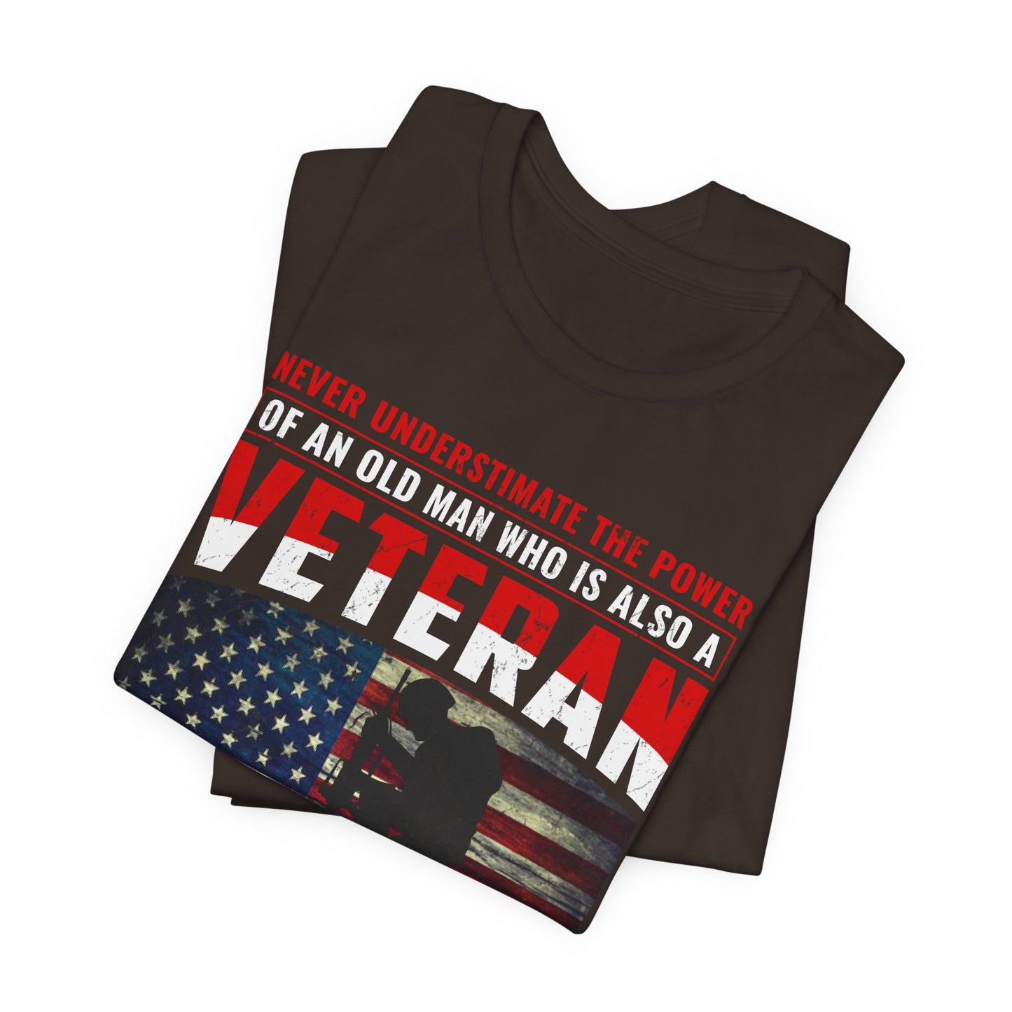 Veteran American flag T-Shirt I Made It Old Man Veteran Military Pride Unisex Cotton v32