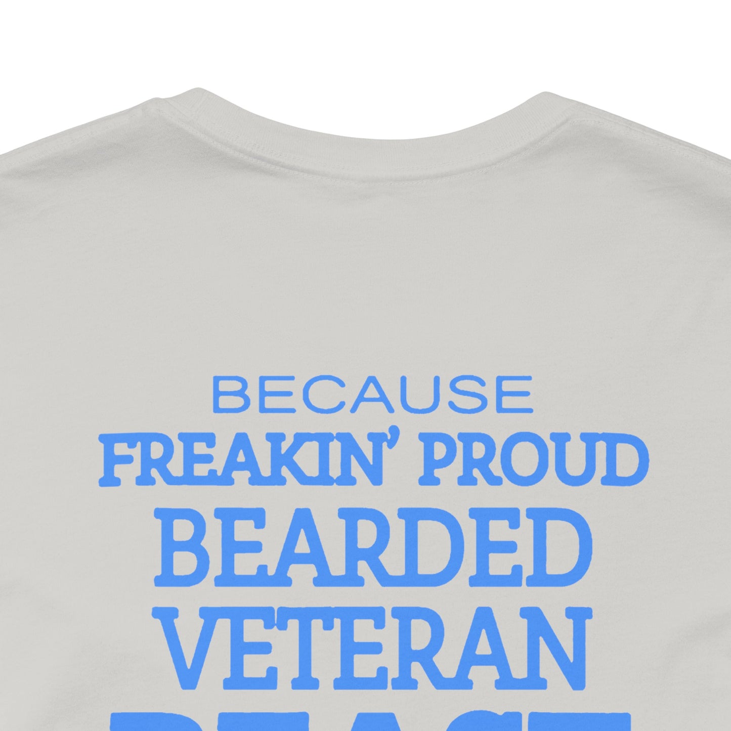 Bearded Veteran Beast T-Shirt Military Skull Beard Graphic Unisex Cotton Tee v46