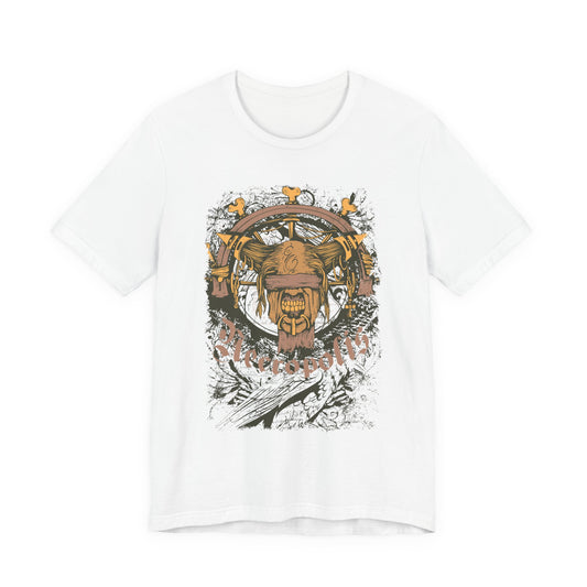 Skull Nordic Warrior Graphic Unisex Cotton T-Shirt r12