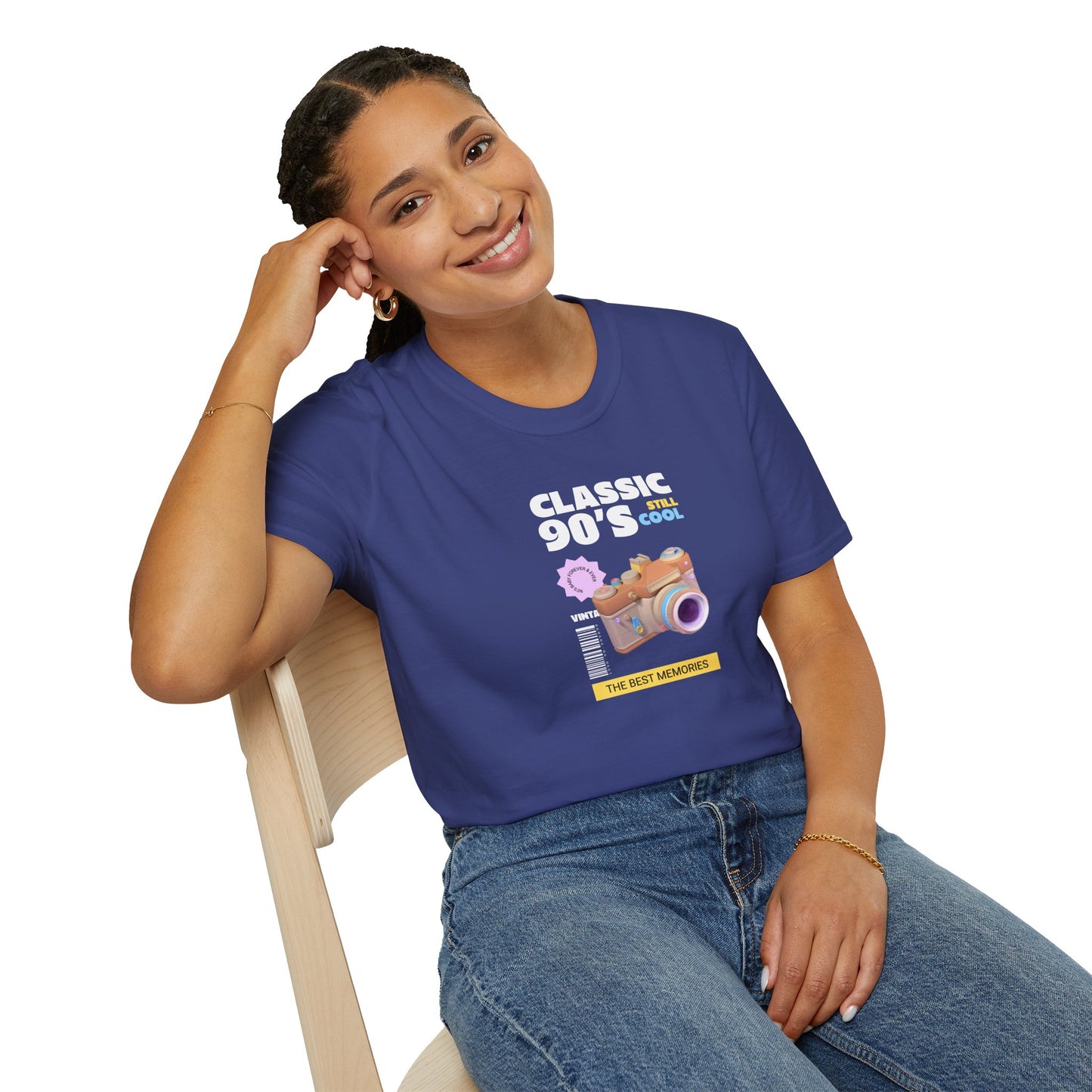 90s Camera T-Shirt Classic 90s Cool Unisex Cotton Retro Photography Tee
