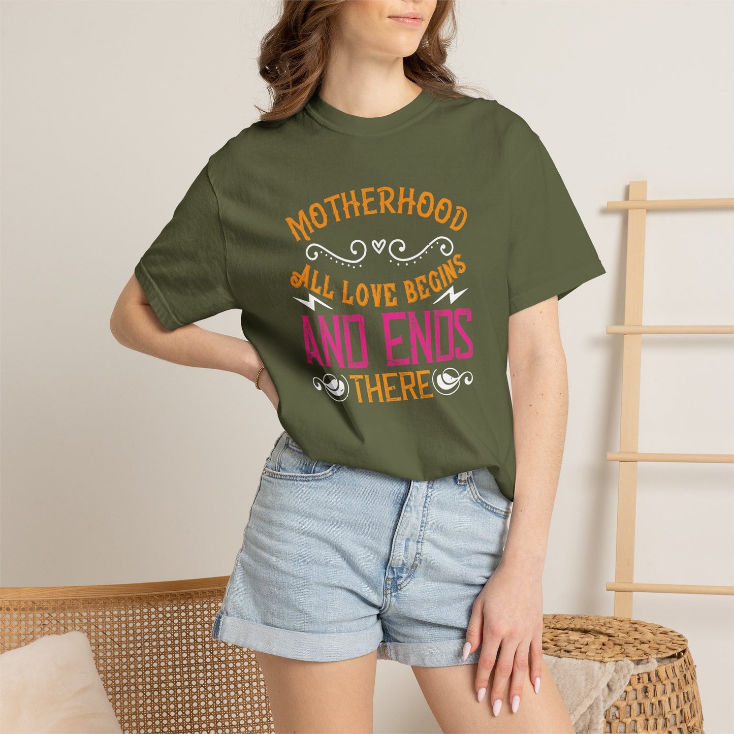 Mom T-shirt Mother Day Mama Tee Unisex Comfort Colors Garment-Dyed Cotton h85
