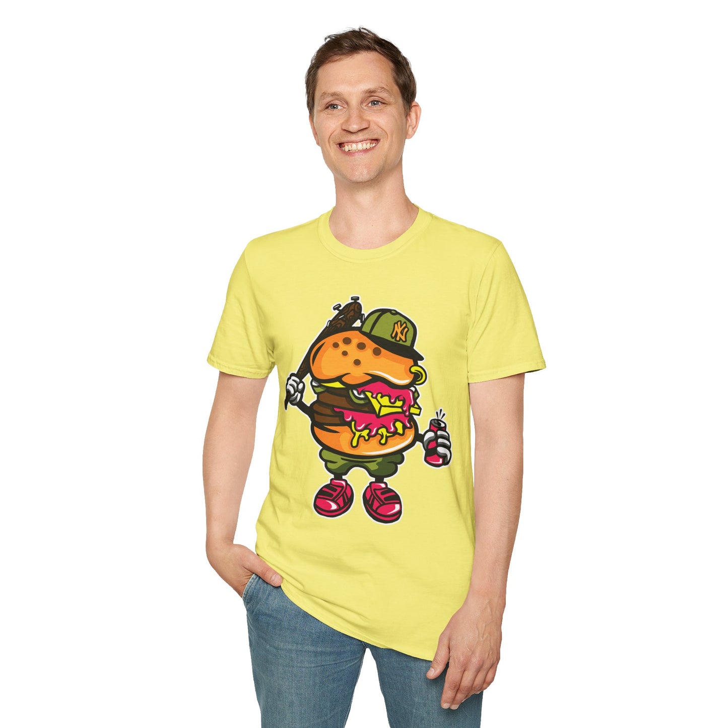 Unisex Cartoon T Shirt Funny Animation Tee Gildan Softstyle 64000 100 Percent Cotton