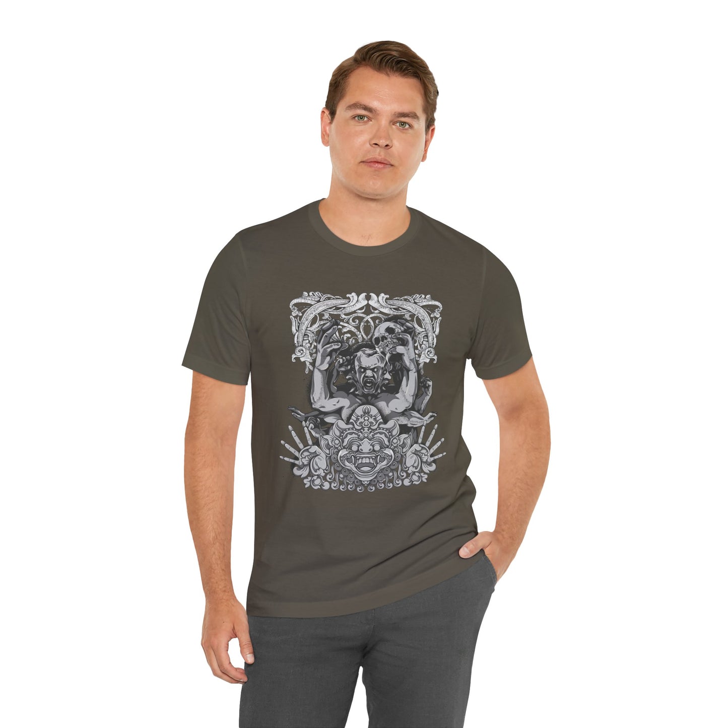 Mask Artwork Illustration Graphic Unisex Cotton T-Shirt r17