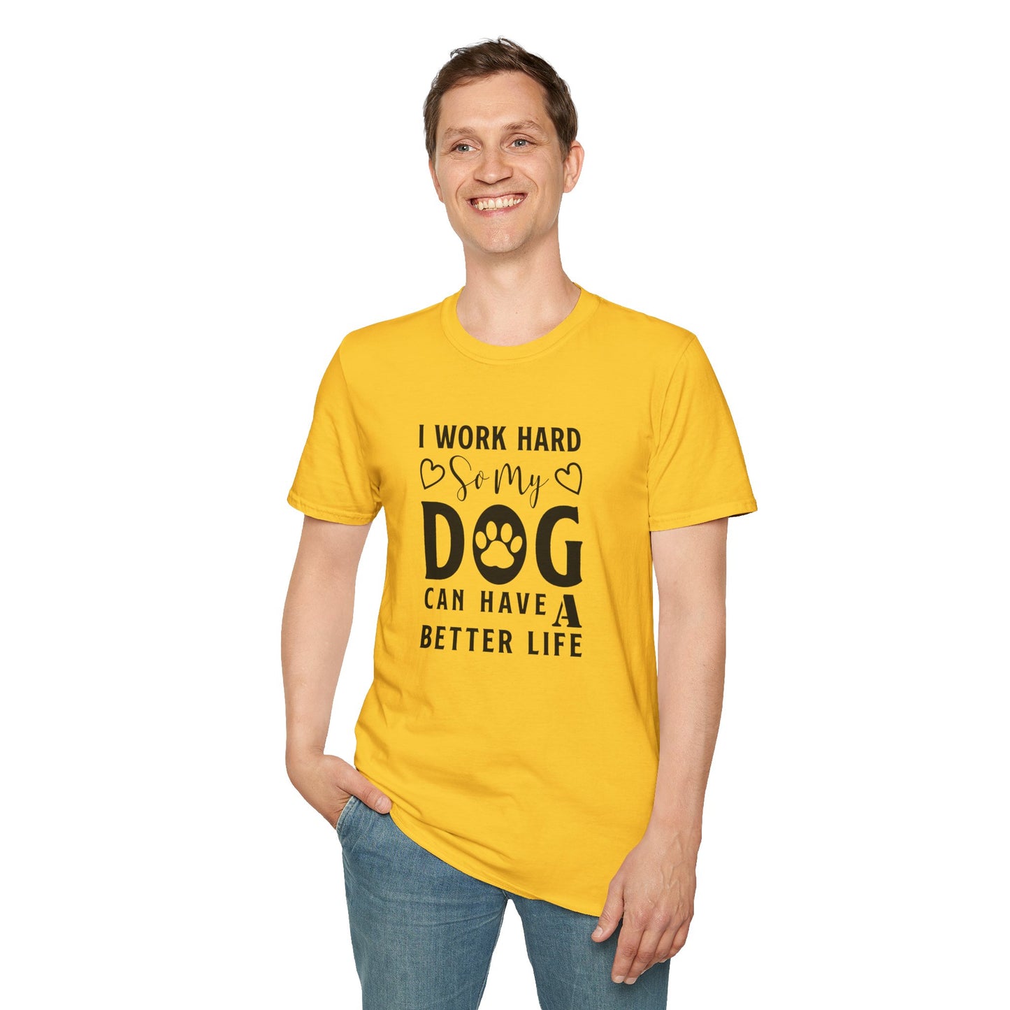 Dog Slogan T Shirts With Funny Words Unisex Tee Shirt Cute Quotes Gildan Softstyle 64000 Cotton