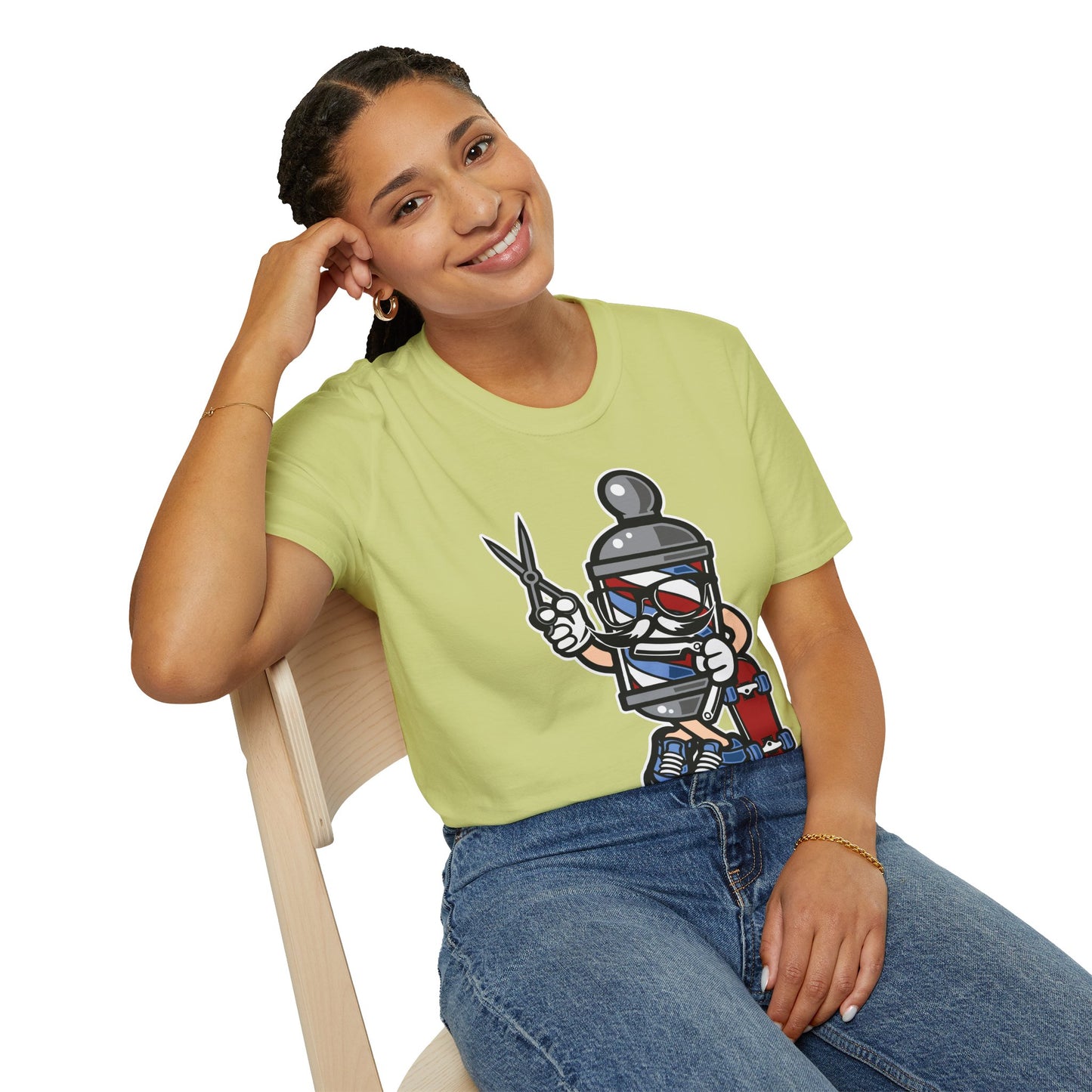 Cartoon Animation T Shirt Unisex Funny Tee Cotton Gildan Softstyle 64000 Comfortable Wear