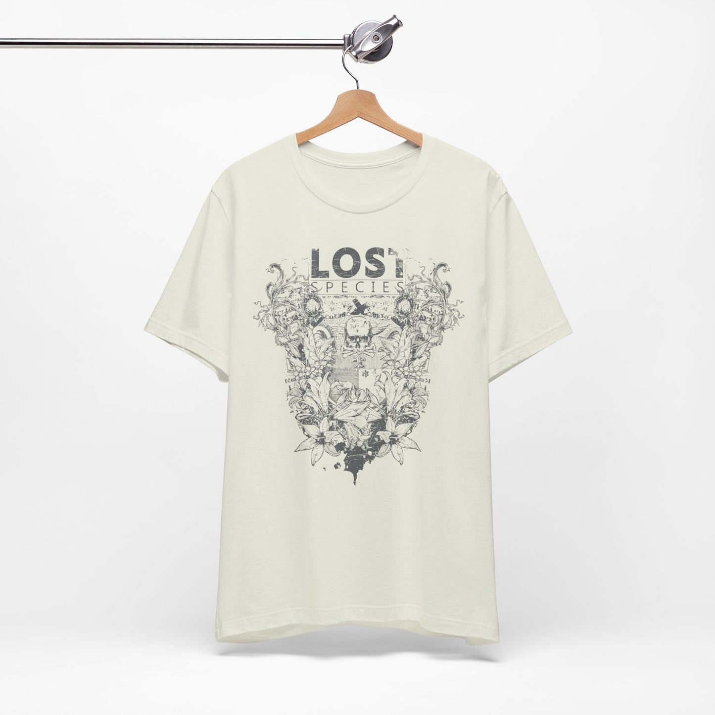 Lost Species Tee Floral Wildlife Illustration Rock Band T-Shirt A-7